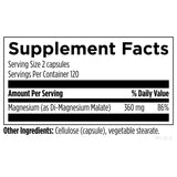 Designs for Health Magnesium Malate 120 Capsules - Nature's Source Inc