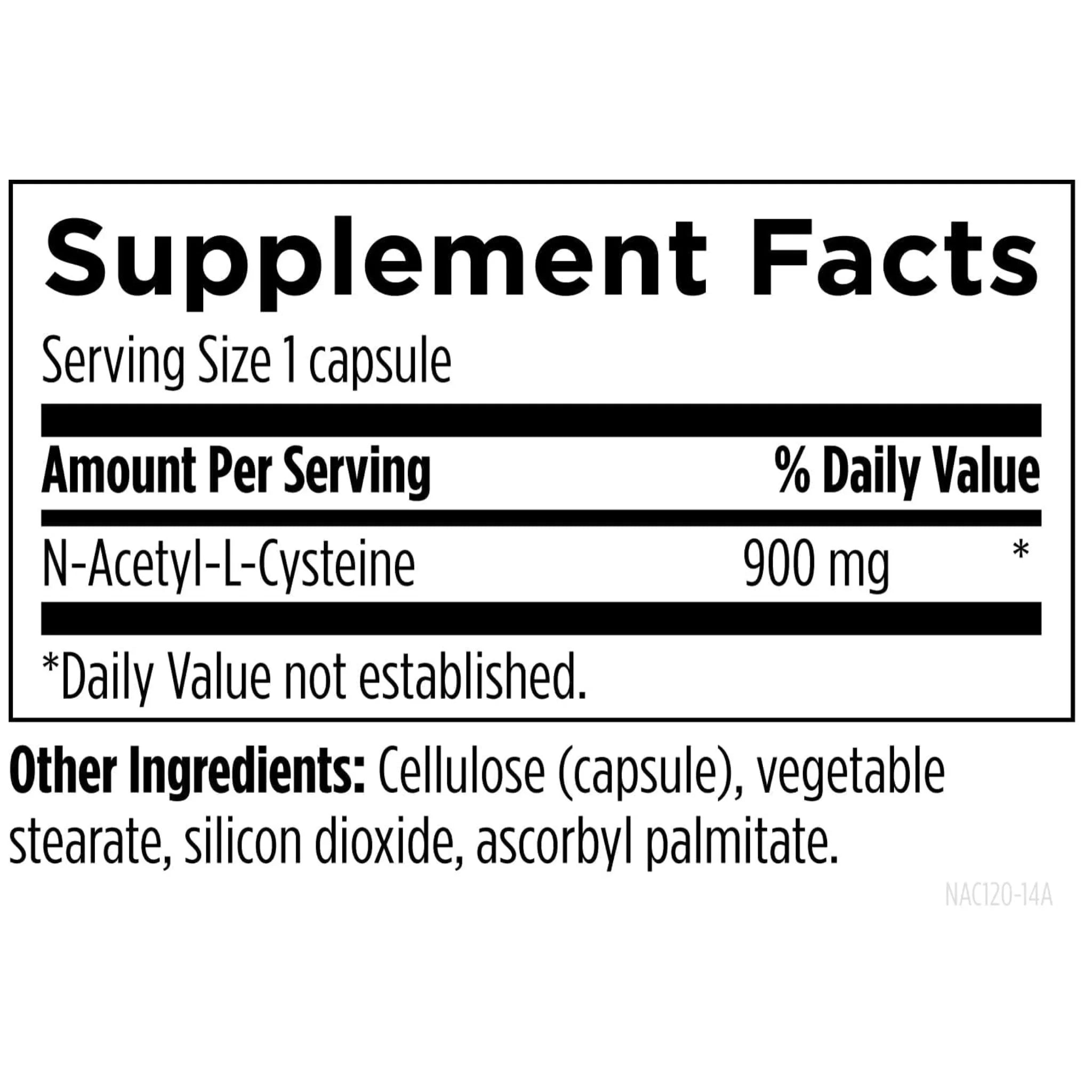Designs for Health N Acetyl Cysteine 120 Vegan Capsules - Nature's Source Inc