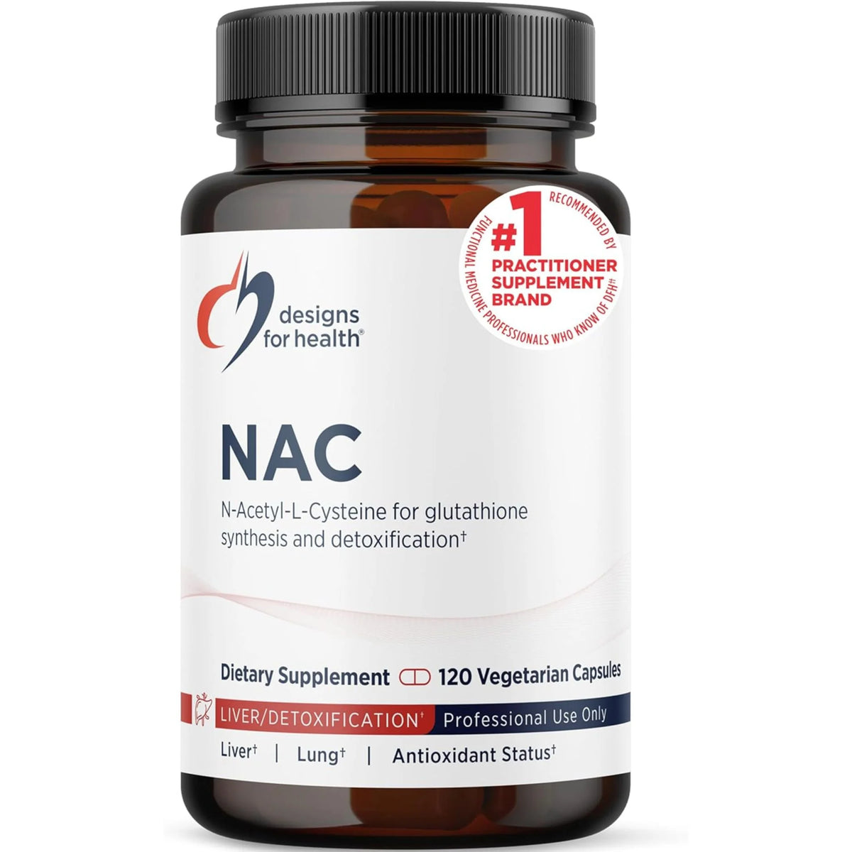 Designs for Health N Acetyl Cysteine 120 Vegan Capsules - Nature's Source Inc