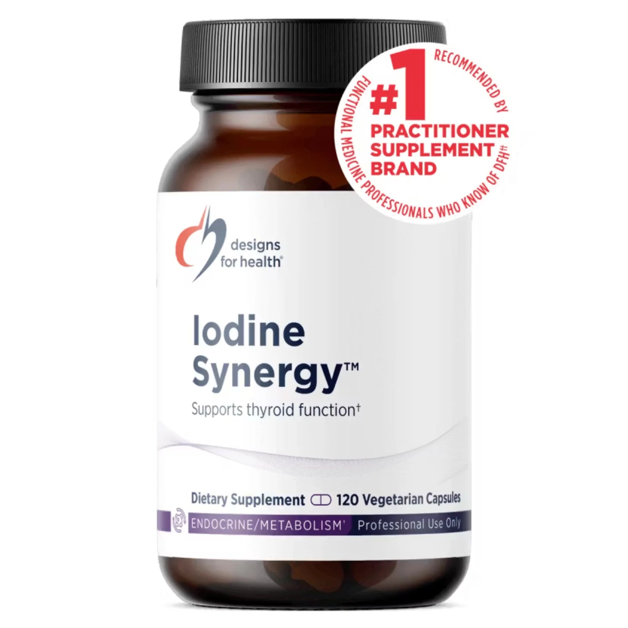 Designs for Health Iodine Synergy Thyroid Support 120 Vegan Capsules - Nature's Source Inc
