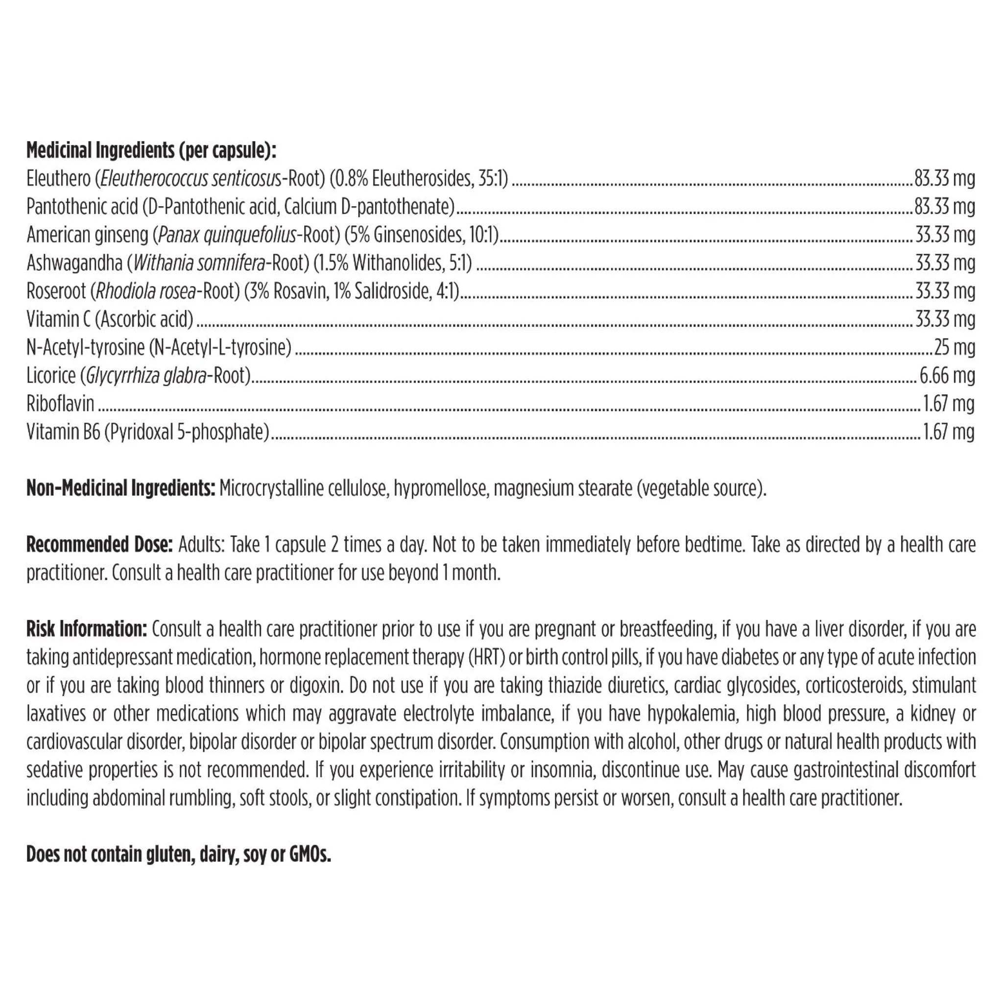 Designs for Health Adrenotone 90 Capsules