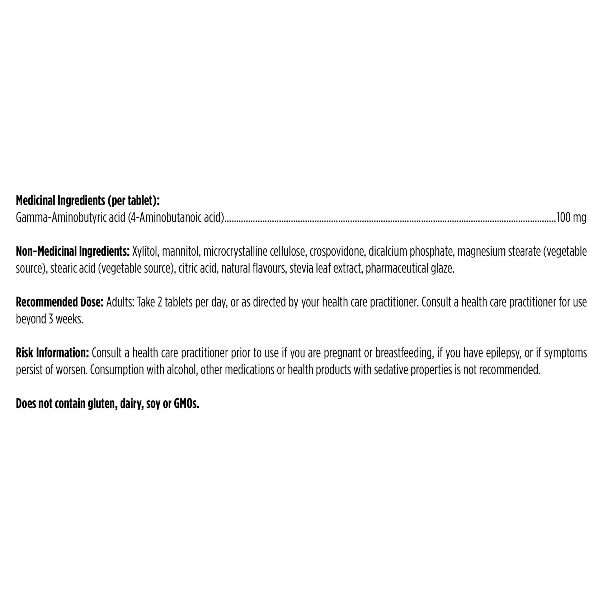 Designs for Health PharmaGABA 60 Chewable Tablets