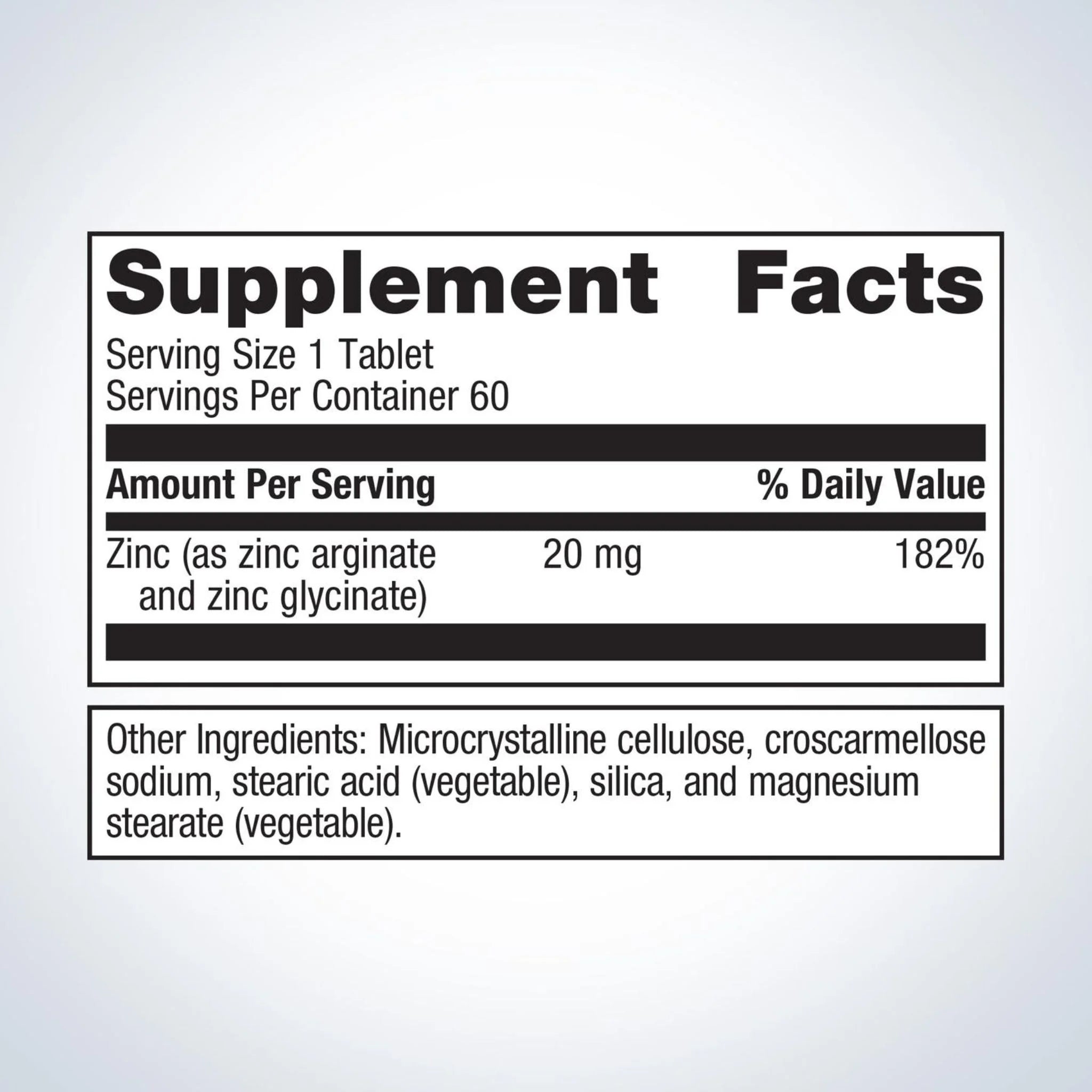 Metagenics Zinc A.G. 60 Tablets - Nature's Source Inc