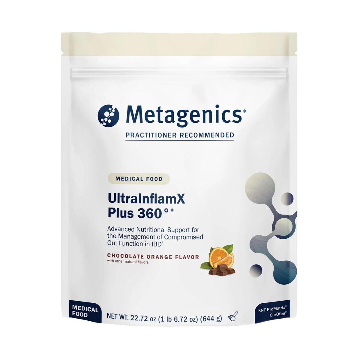 Metagenics UltraInflamX Plus 360 Choc Orange 644g - Nature's Source Inc