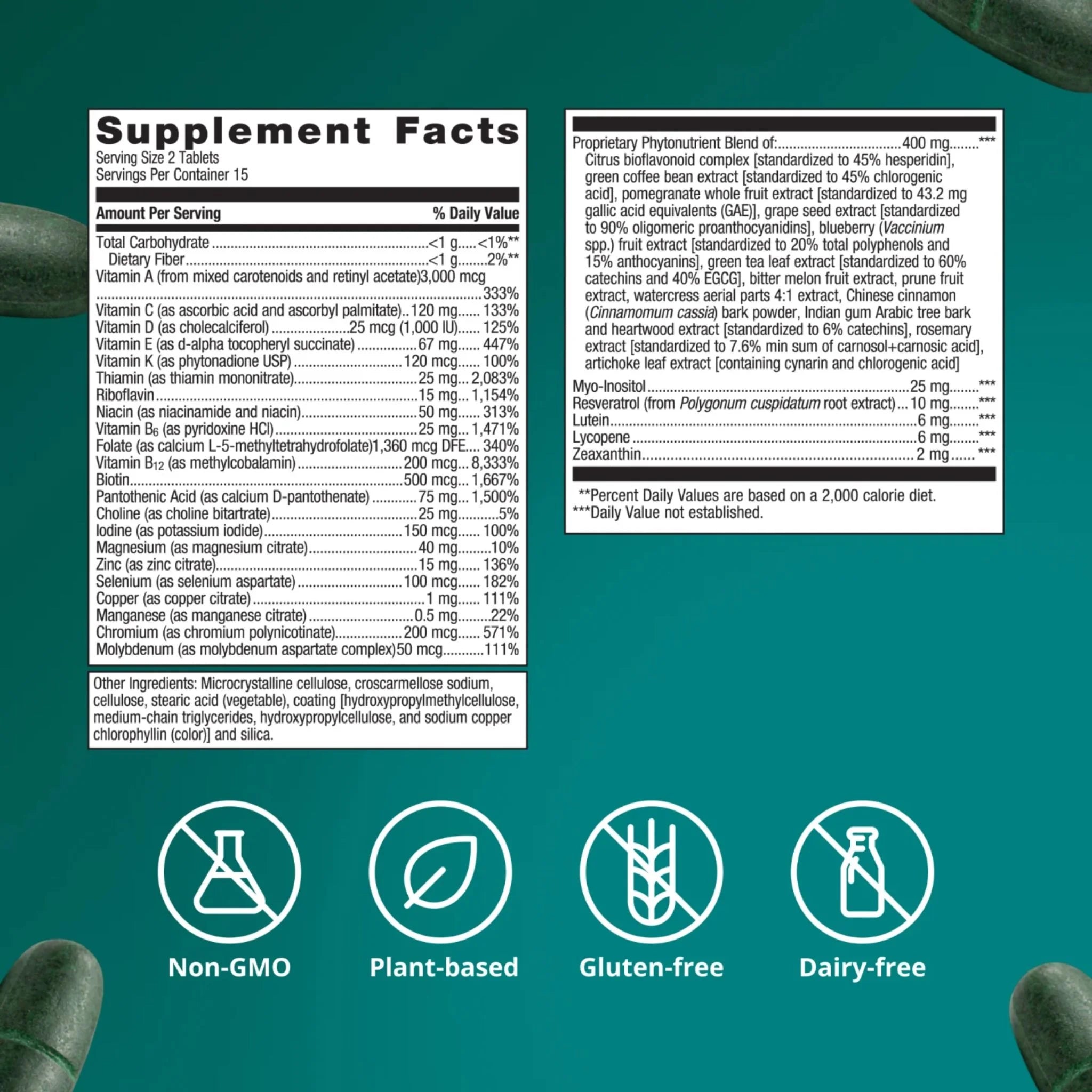 Metagenics PhytoMulti without Iron - 60 Tablets - Nature's Source Inc