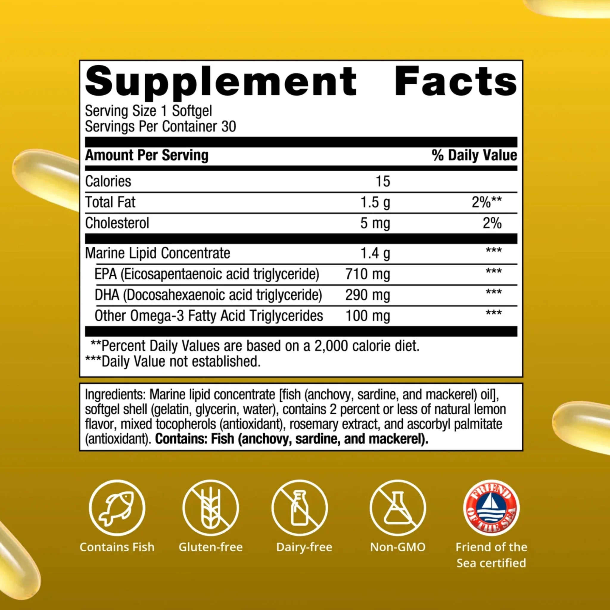 Metagenics OmegaGenics EPA DHA 1000, 60 Softgels - Nature's Source Inc
