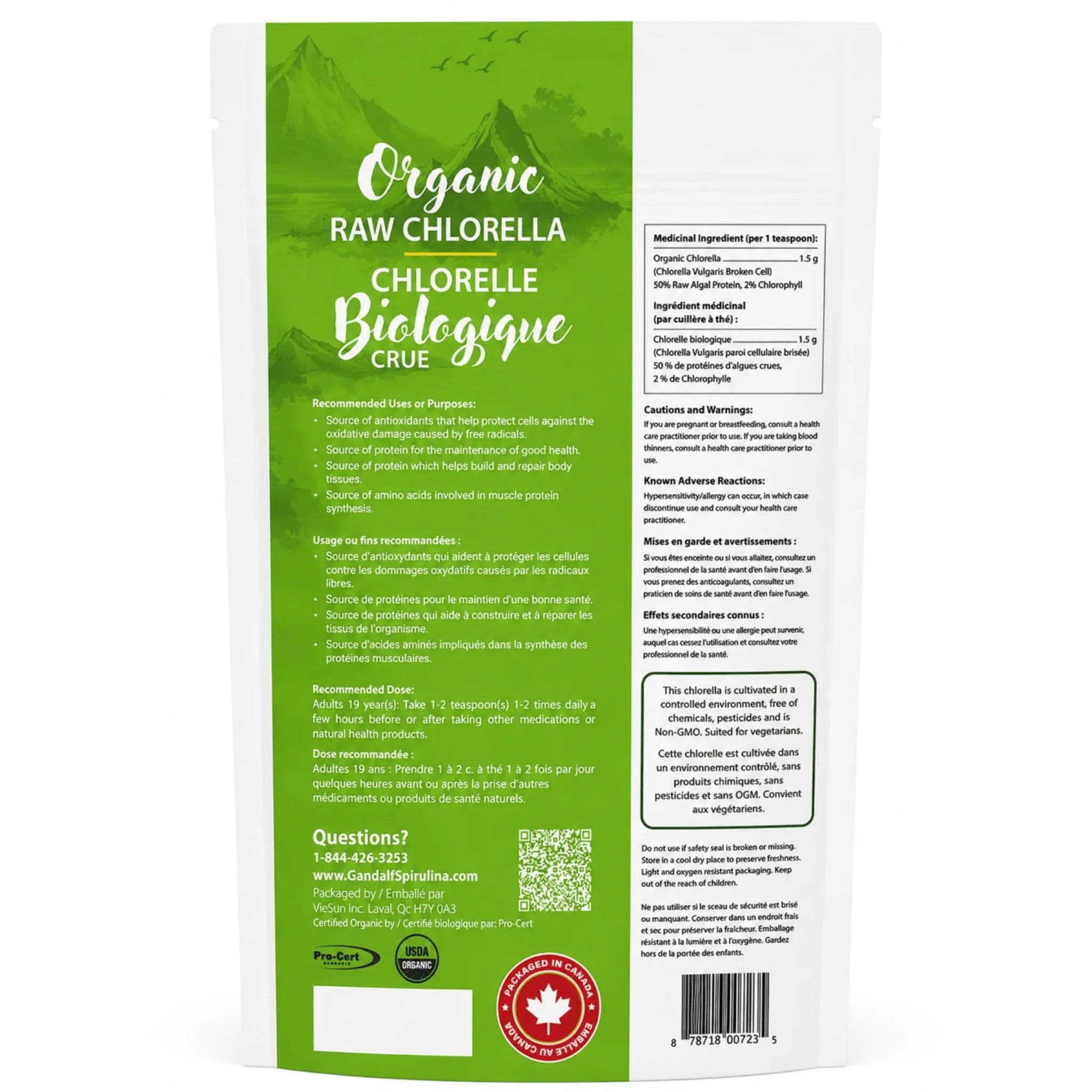 Gandalf Organic Chlorella 150g