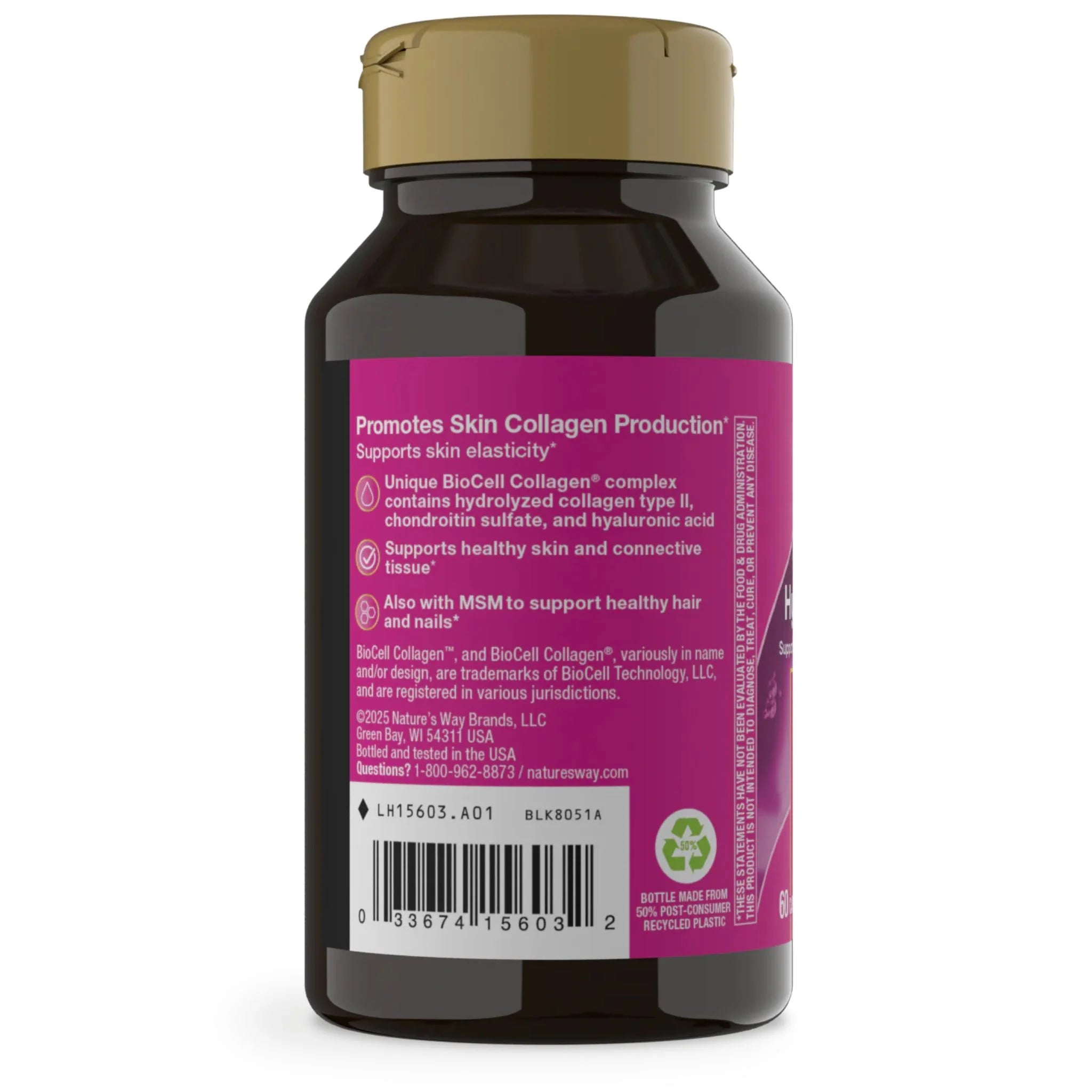 Hydraplenish Hyaluronic Acid + MSM 60vc - Nature's Source Inc