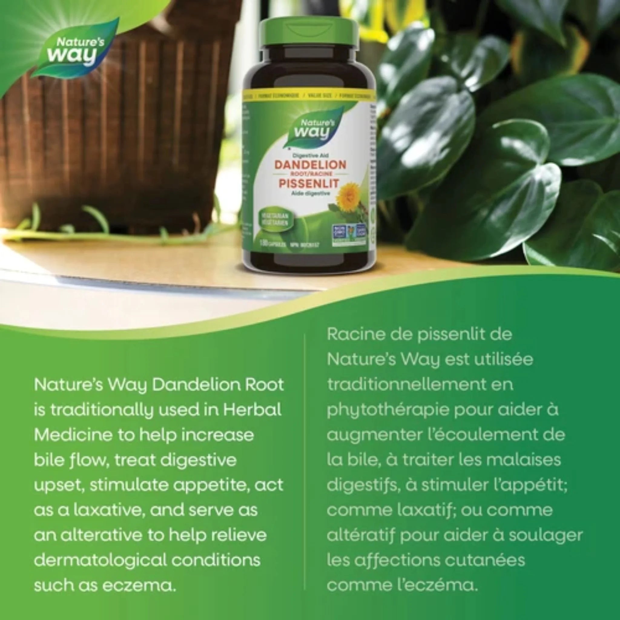 Nature's Way Dandelion Root 525mg 180 Capsules