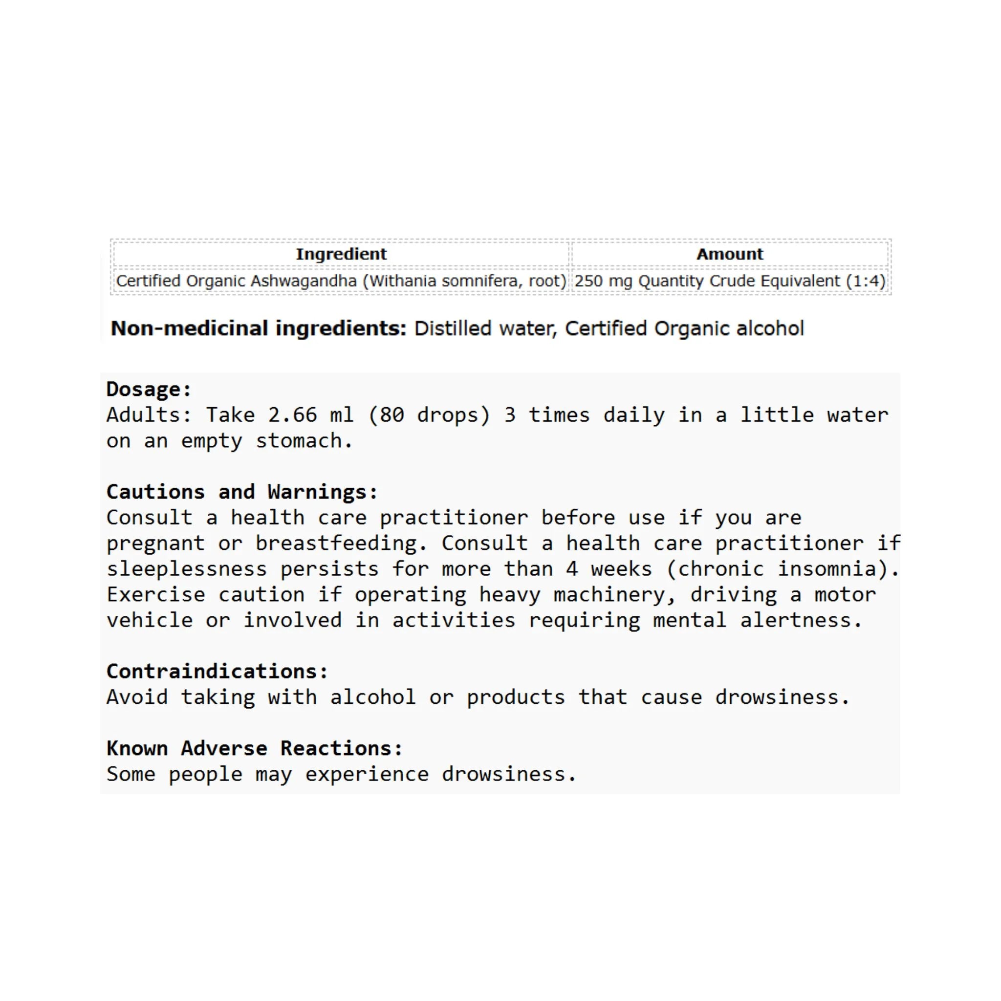 St. Francis Herb Ashwagandha 50ml - Nature's Source Inc
