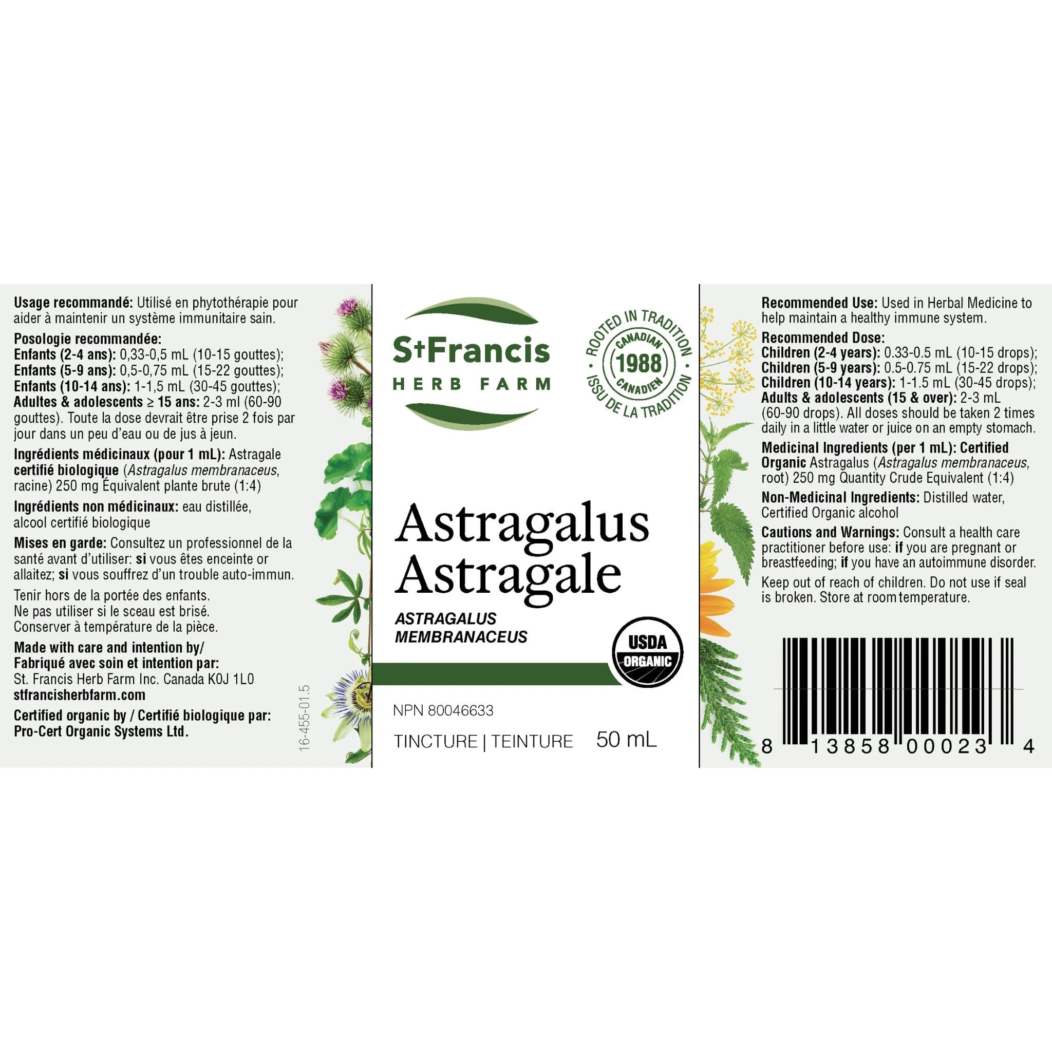 St. Francis Herb Astragalus 50ml - Nature's Source Inc