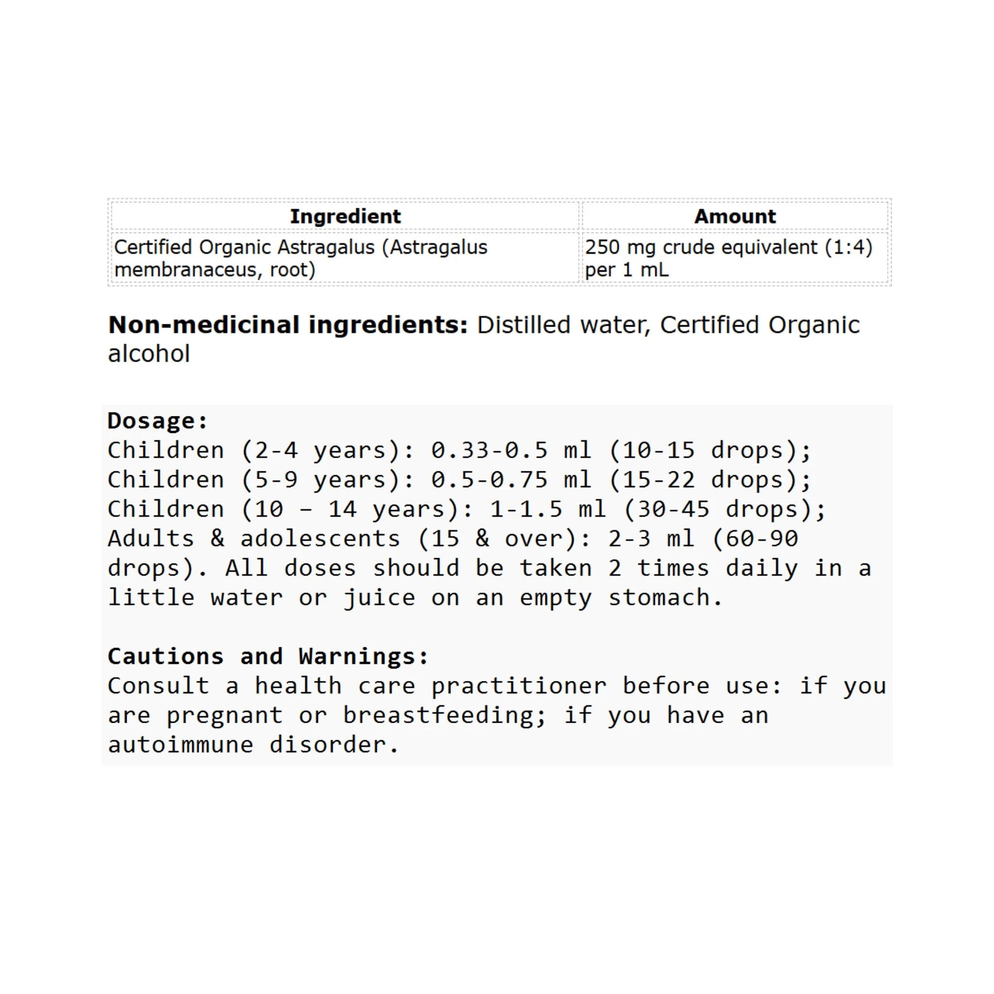 St. Francis Herb Astragalus 50ml - Nature's Source Inc