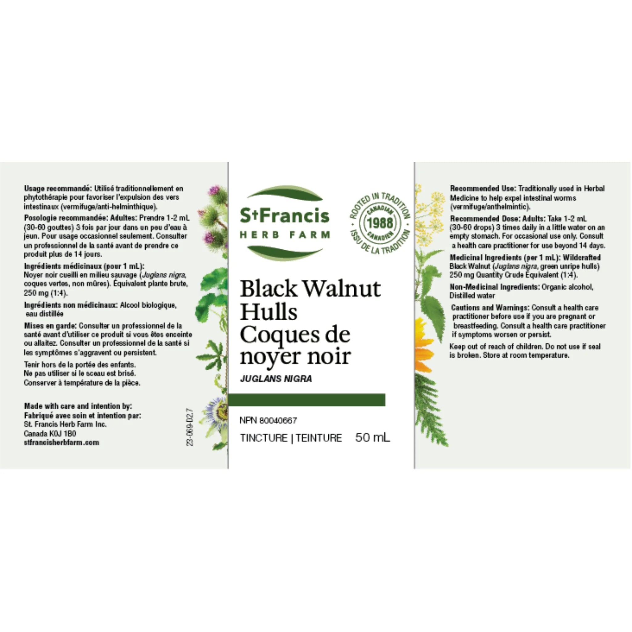 St. Francis Herb Black Walnut Hulls 50ml - Nature's Source Inc