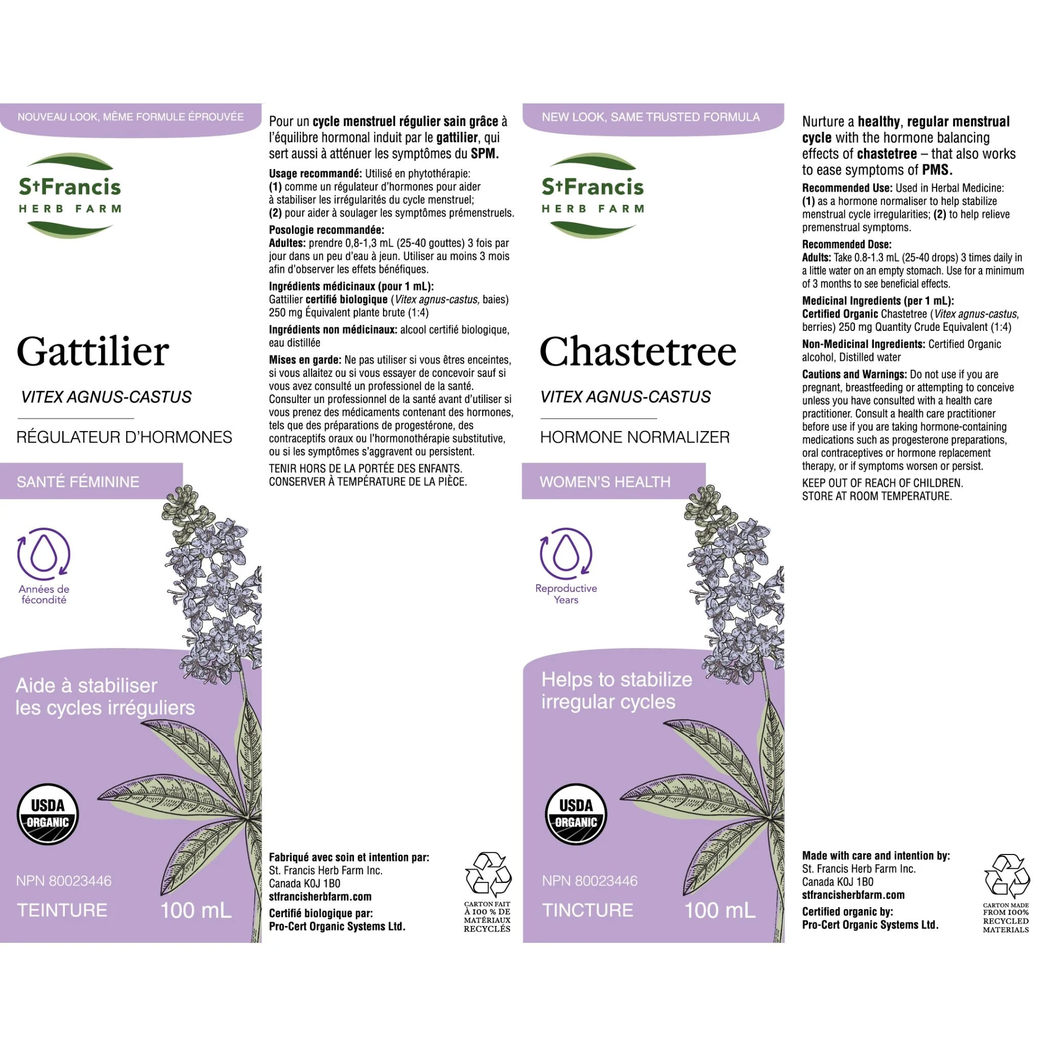 St. Francis Herb Chastetree 100ml - Nature's Source Inc