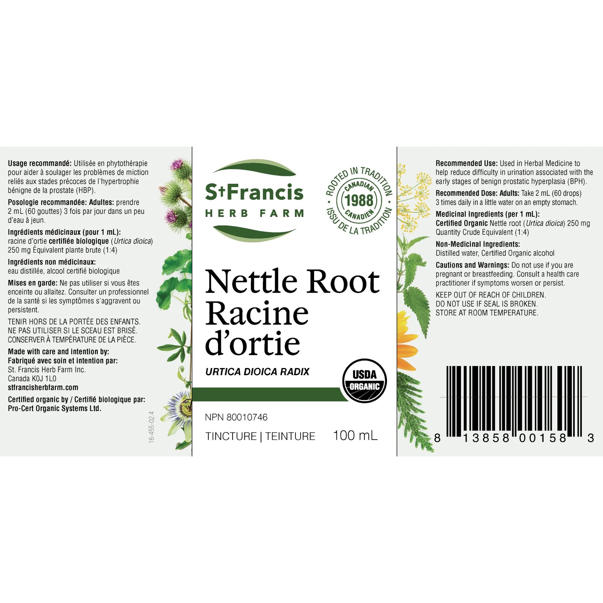 St. Francis Herb Nettle Root 100ml - Nature's Source Inc