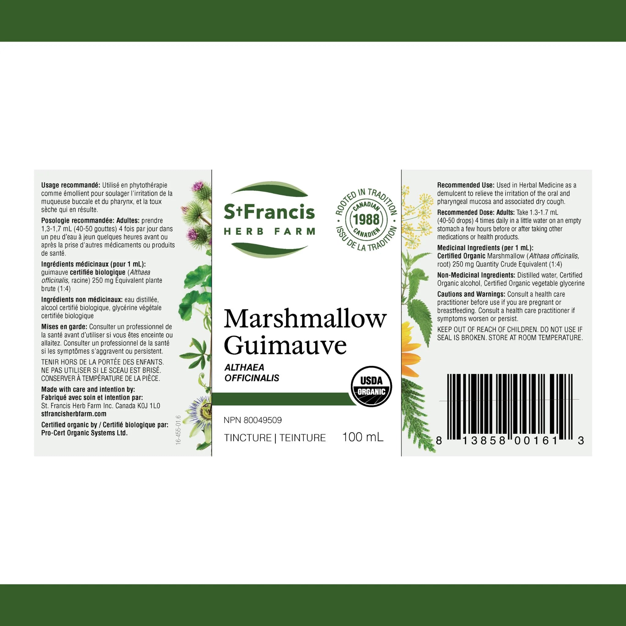 St. Francis Herb Marshmallow 100ml - Nature's Source Inc