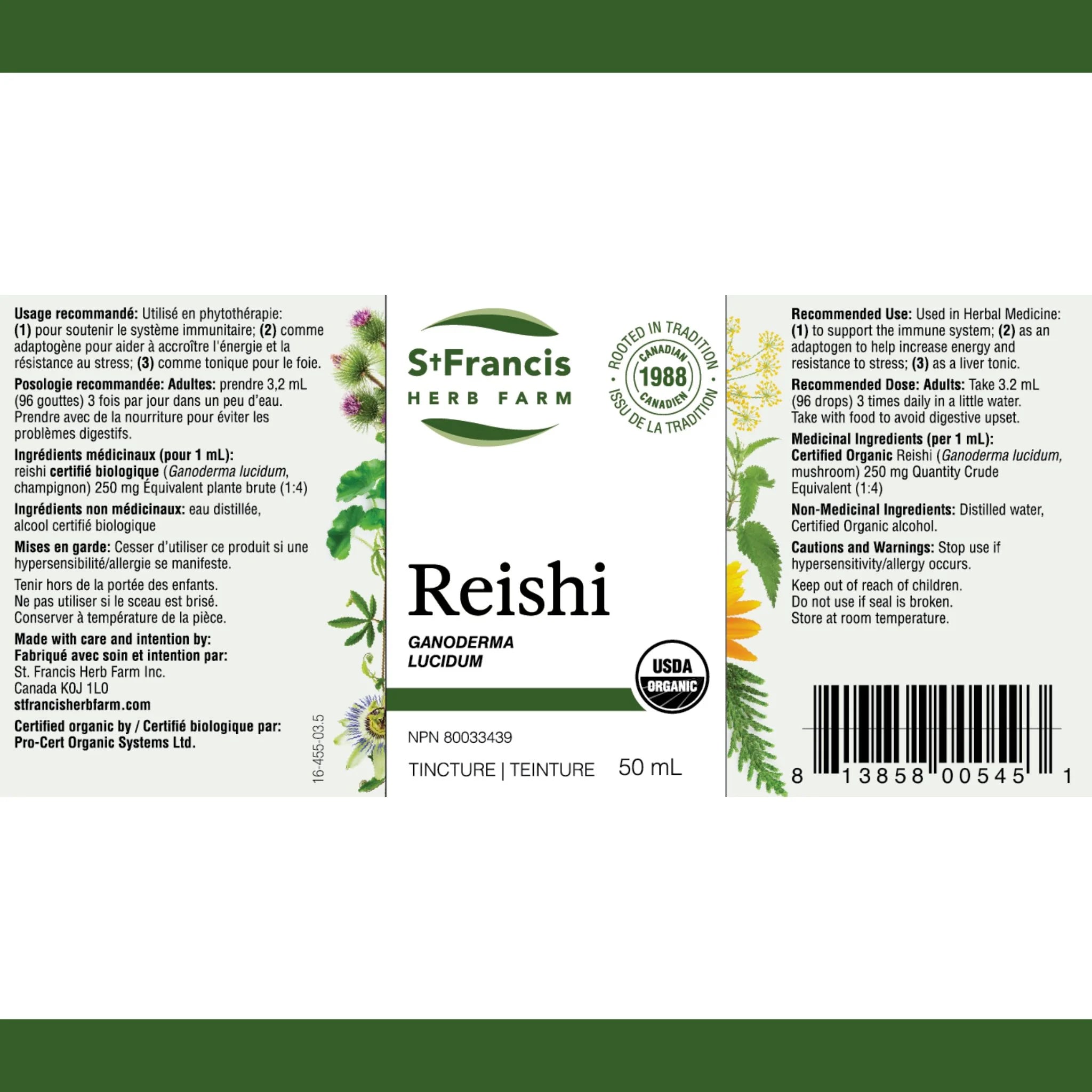 St. Francis Herb Reishi 50ml - Nature's Source Inc