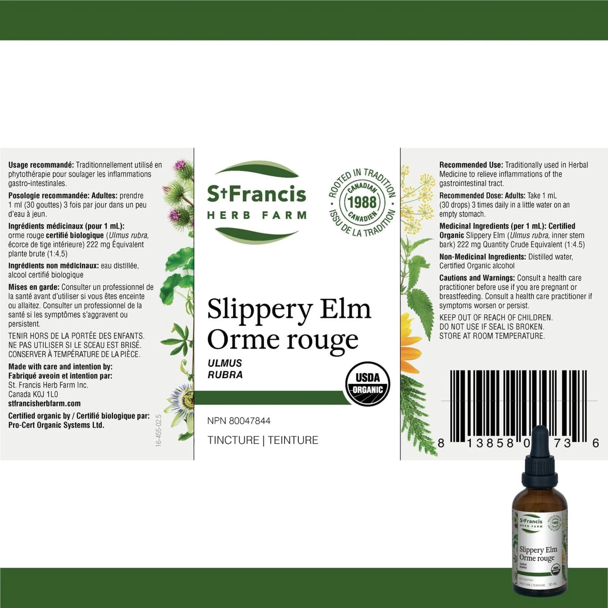 St. Francis Herb Slippery Elm 50ml - Nature's Source Inc