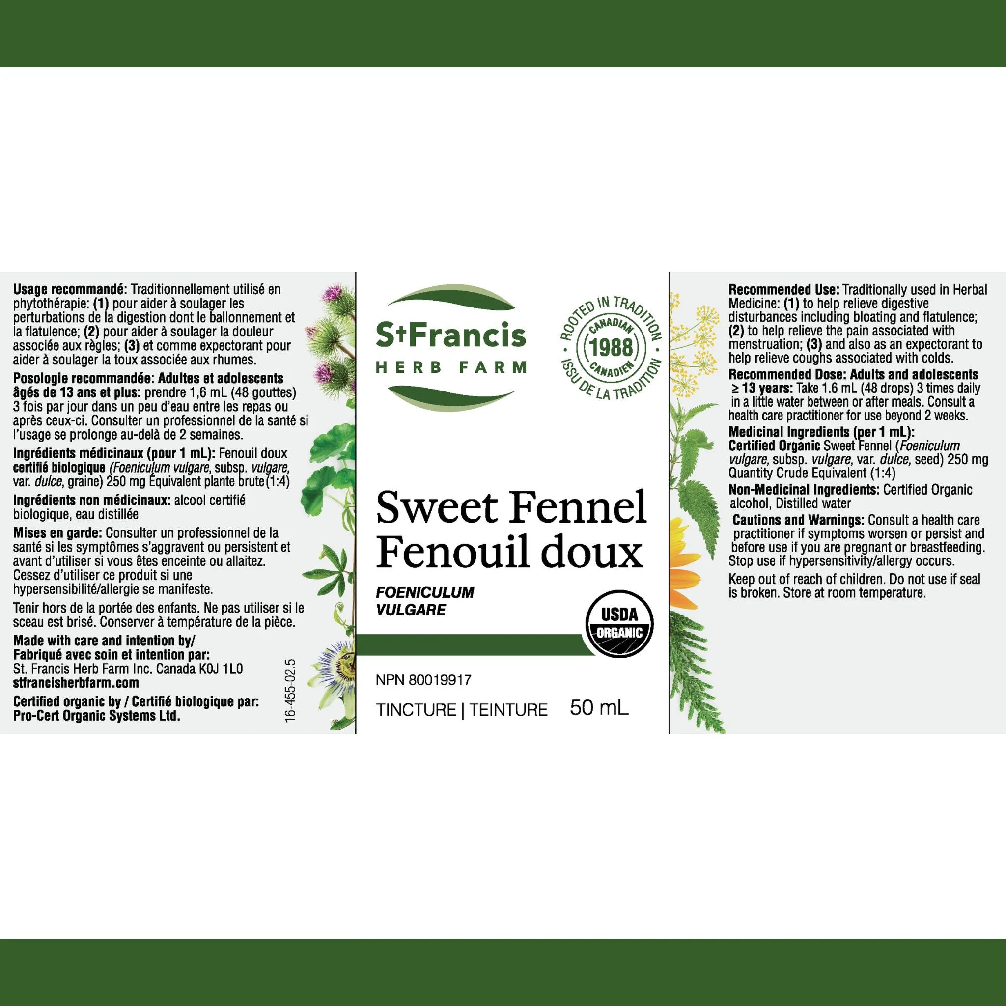 St. Francis Herb Sweet Fennel 50ml - Nature's Source Inc