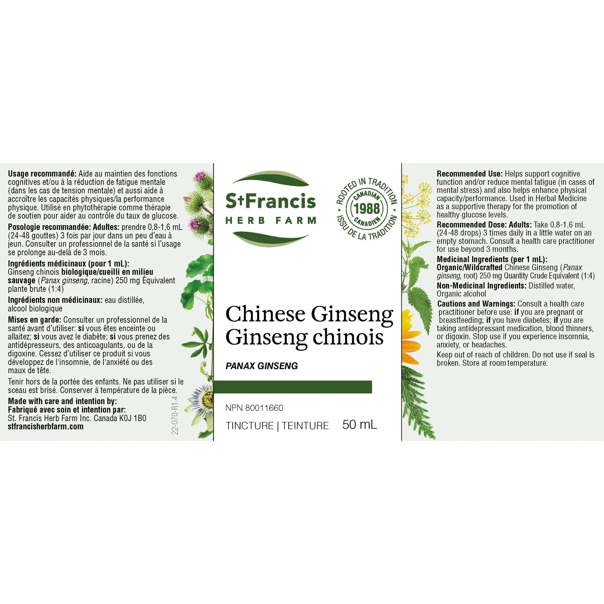 St. Francis Herb Chinese Ginseng 50ml - Nature's Source Inc
