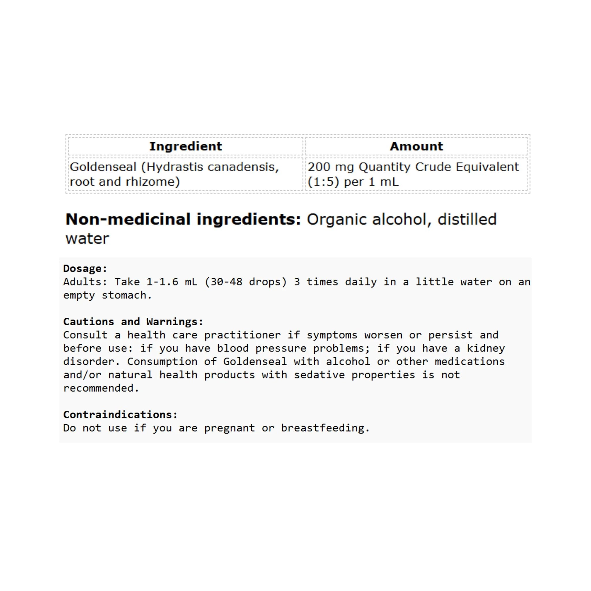 St. Francis Herb Goldenseal 100ml - Nature's Source Inc
