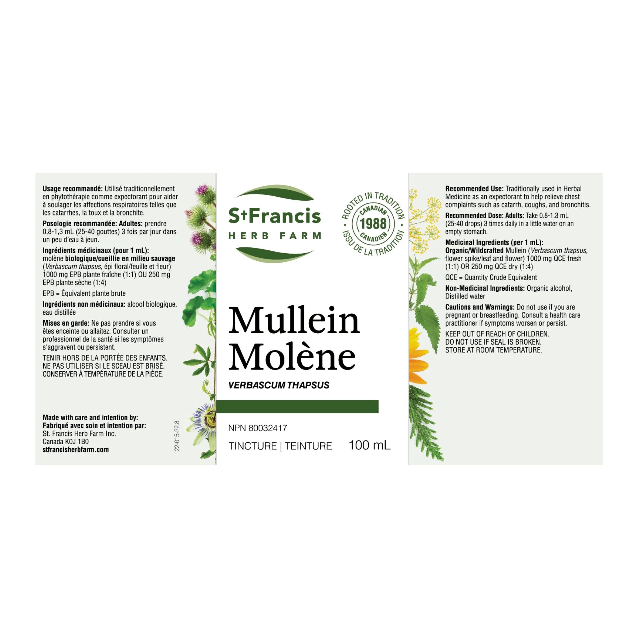 St. Francis Herb Mullein 50ml - Nature's Source Inc