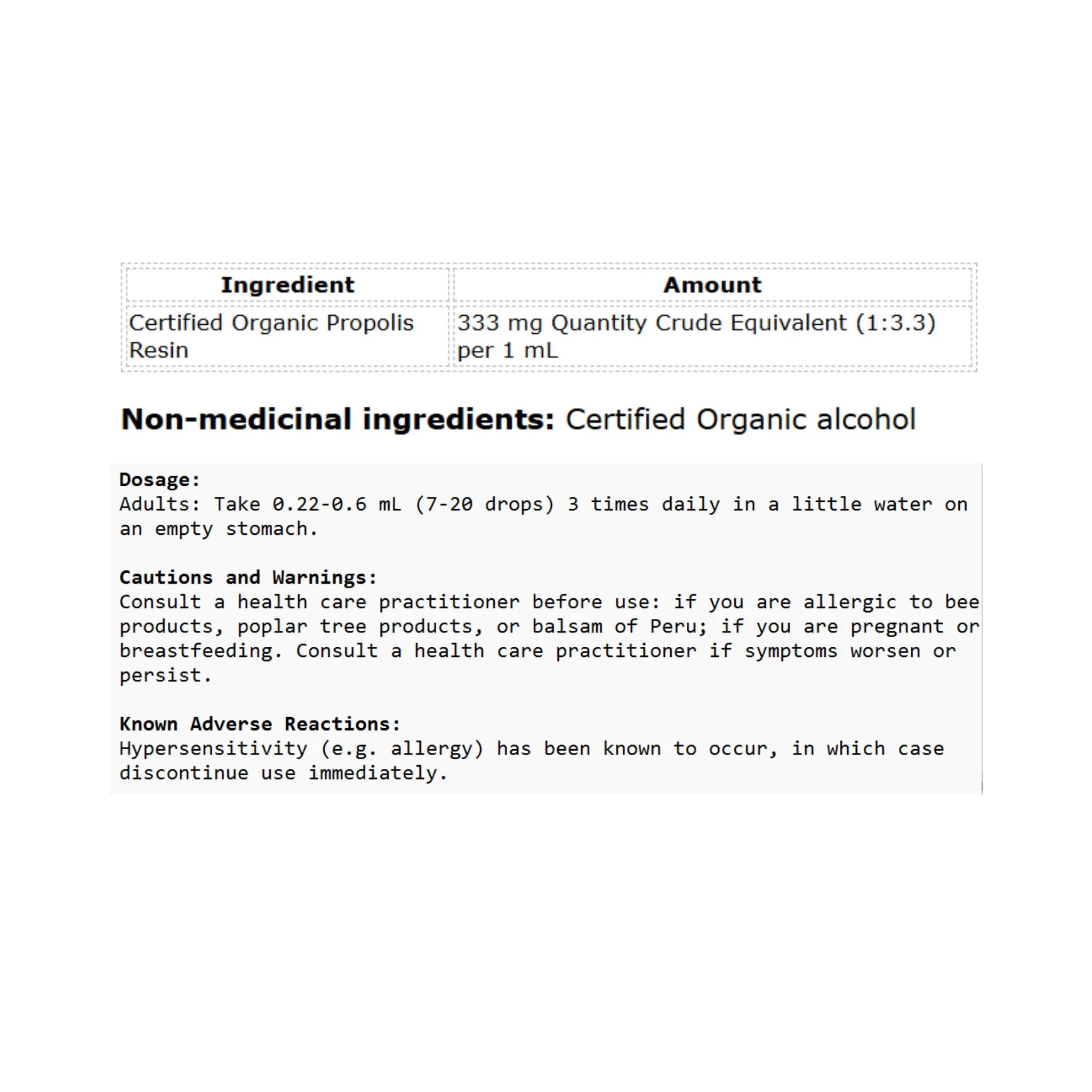 St. Francis Herb Propolis 33% 100ml - Nature's Source Inc