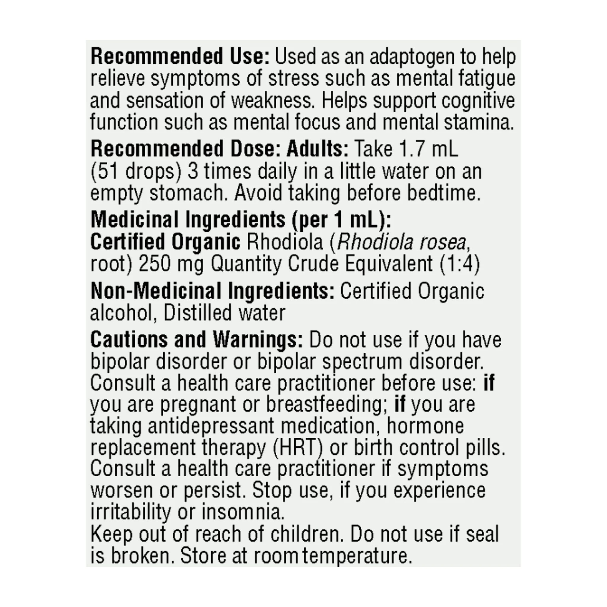 St. Francis Herb Rhodiola 50 ml - Nature's Source Inc