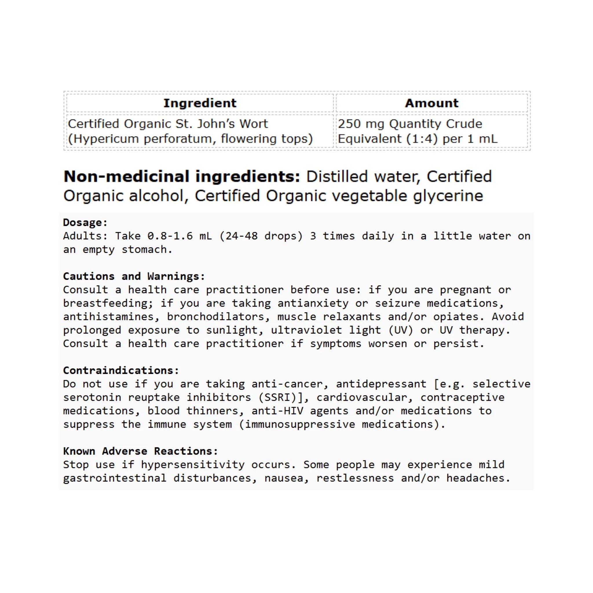 St. Francis Herb St. John's Wort 50ml - Nature's Source Inc