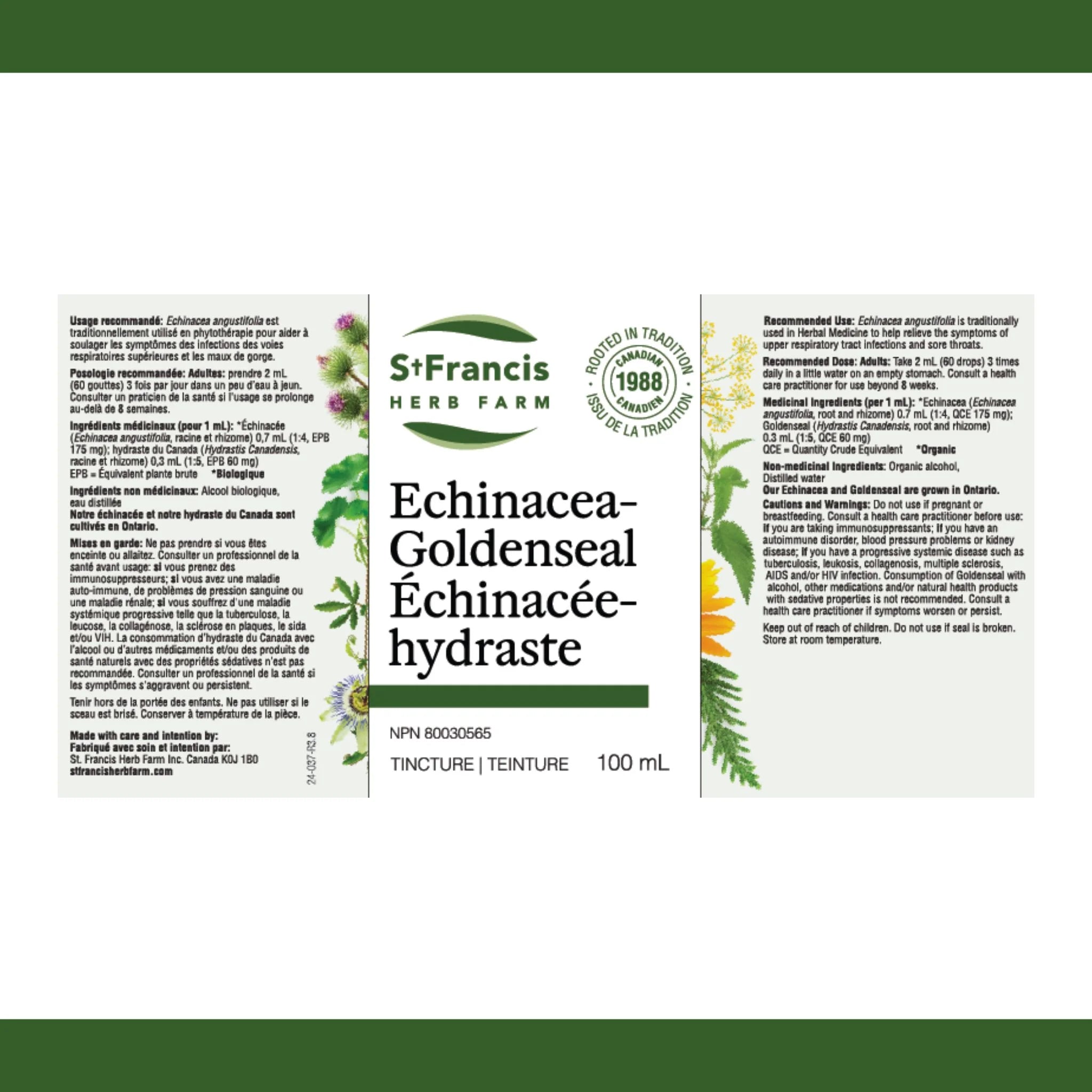 St. Francis Herb Echinacea Goldenseal 100ml - Nature's Source Inc