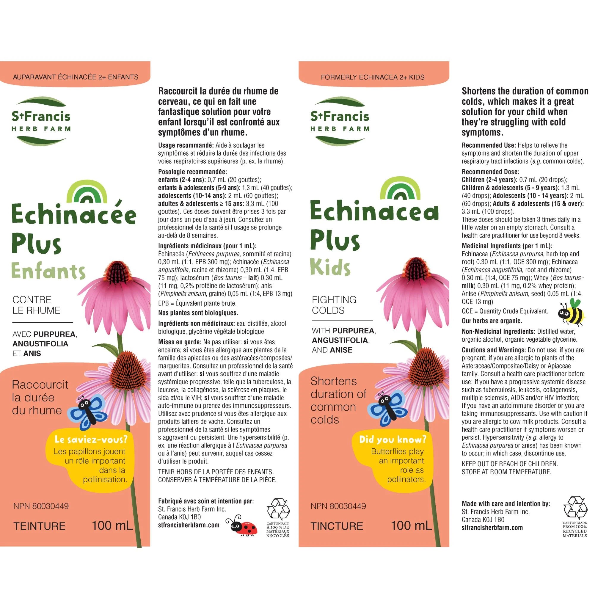St. Francis Herb Farm Echinacea Plus Kids 100ml - Nature's Source Inc