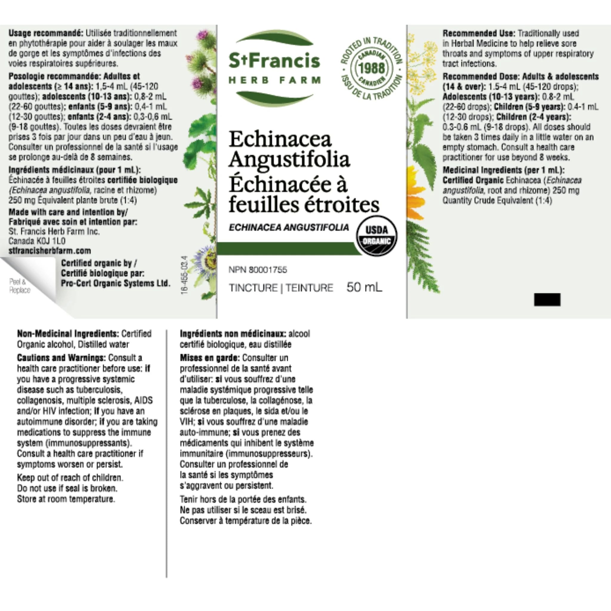 St. Francis Herb Echinacea Angustifolia 50ml - Nature's Source Inc