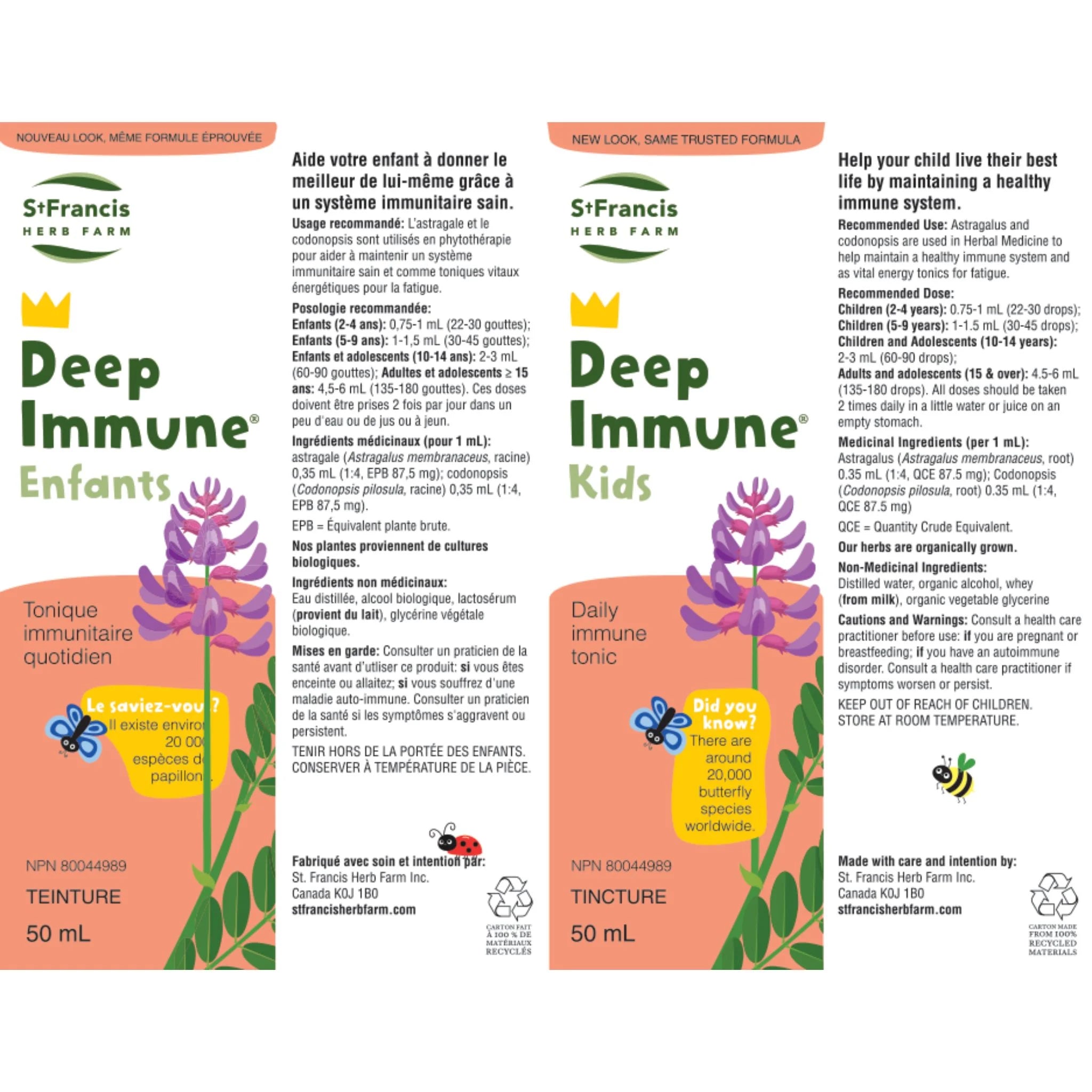 St. Francis Herb Farm Deep Immune Kids 50ml - Nature's Source Inc