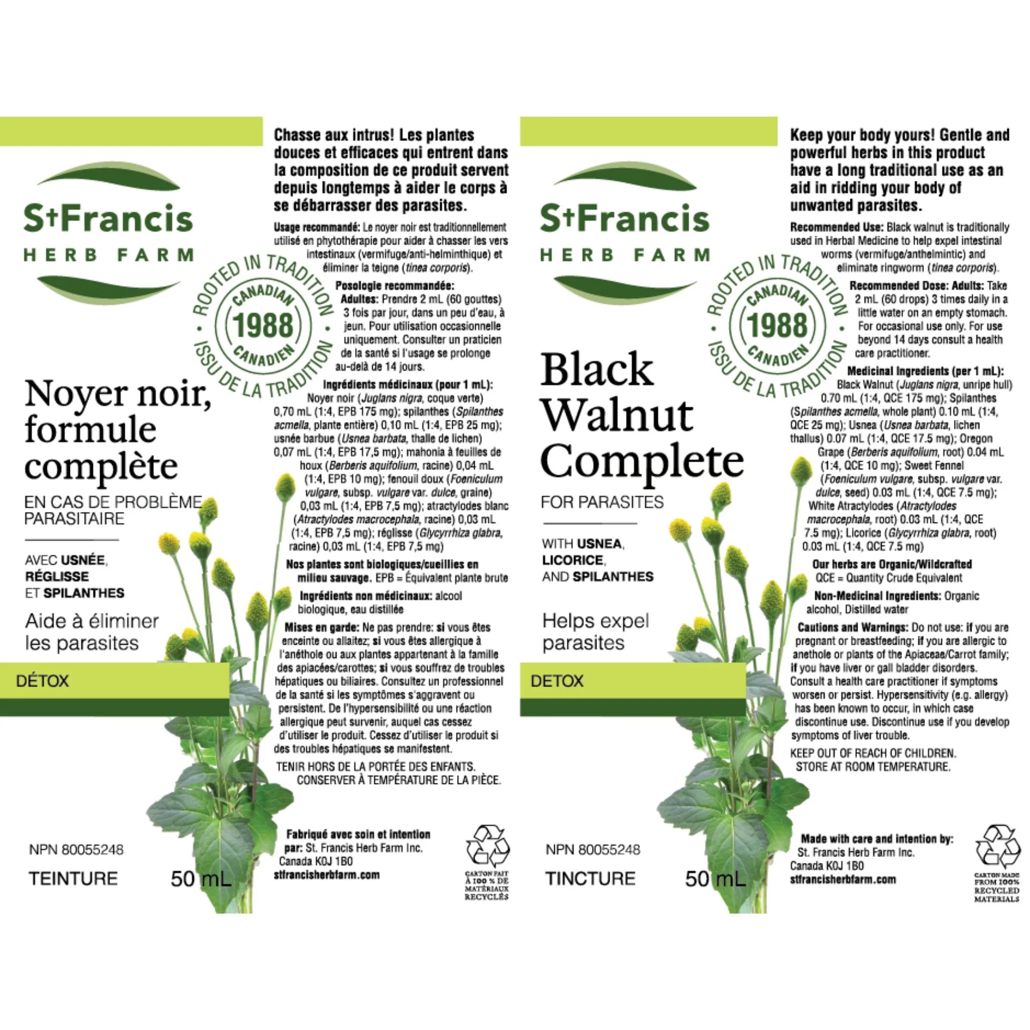 St. Francis Herb Black Walnut Complete 50ml - Nature's Source Inc