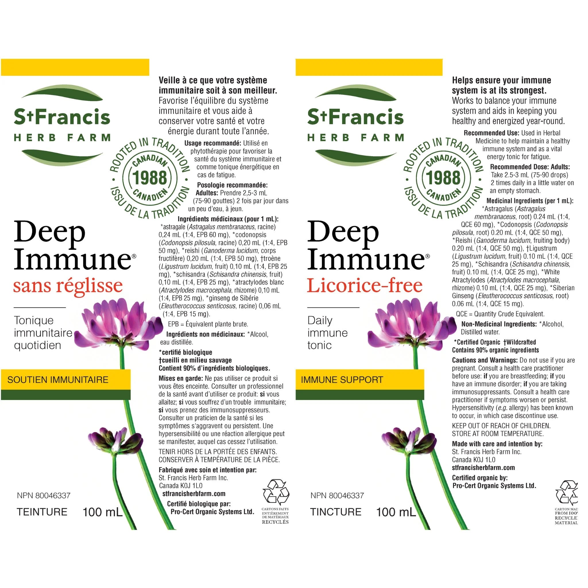 St. Francis Herb Farm Deep Immune Licorice - free 100ml - Nature's Source Inc