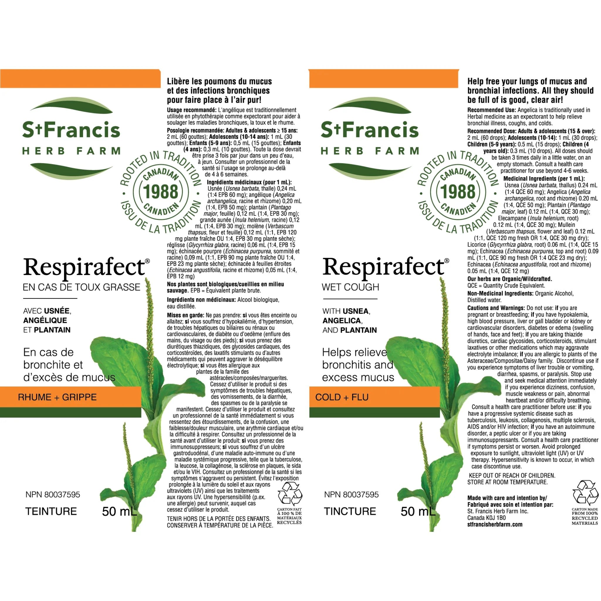 St. Francis Herb Respirafect 50ml - Nature's Source Inc