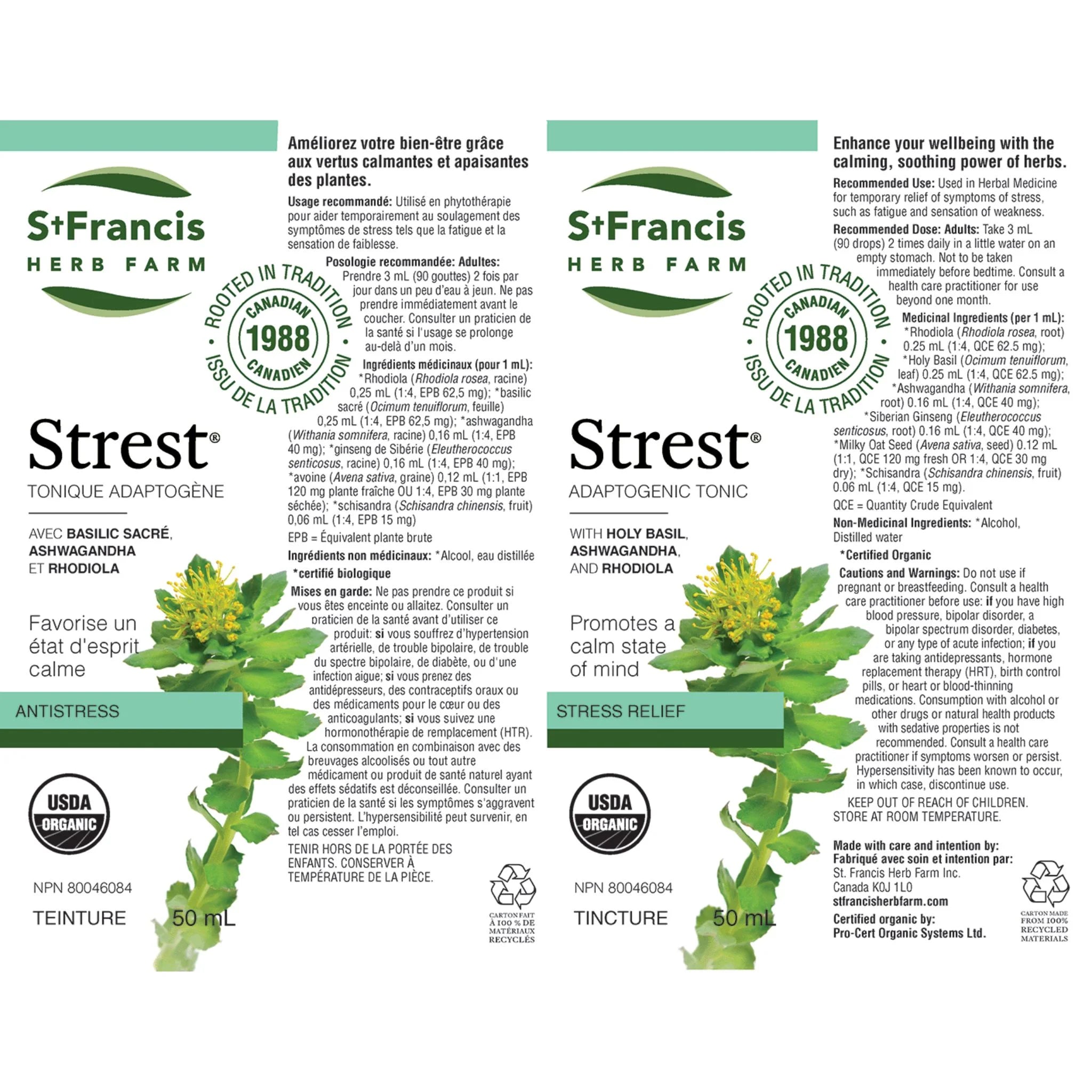 St. Francis Herb Strest 50ml - Nature's Source Inc