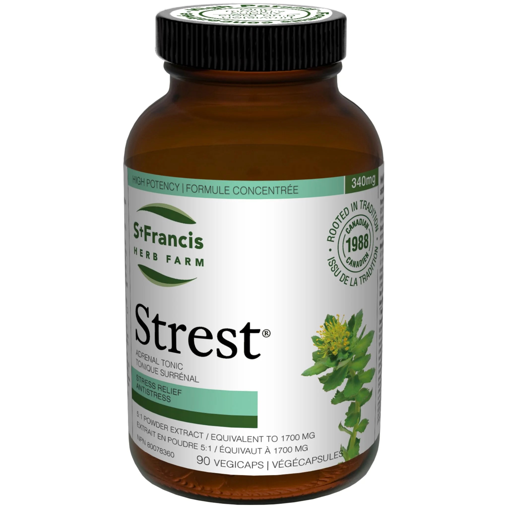 St. Francis Herb Farm Strest 90 Vegan Capsules - Nature's Source Inc