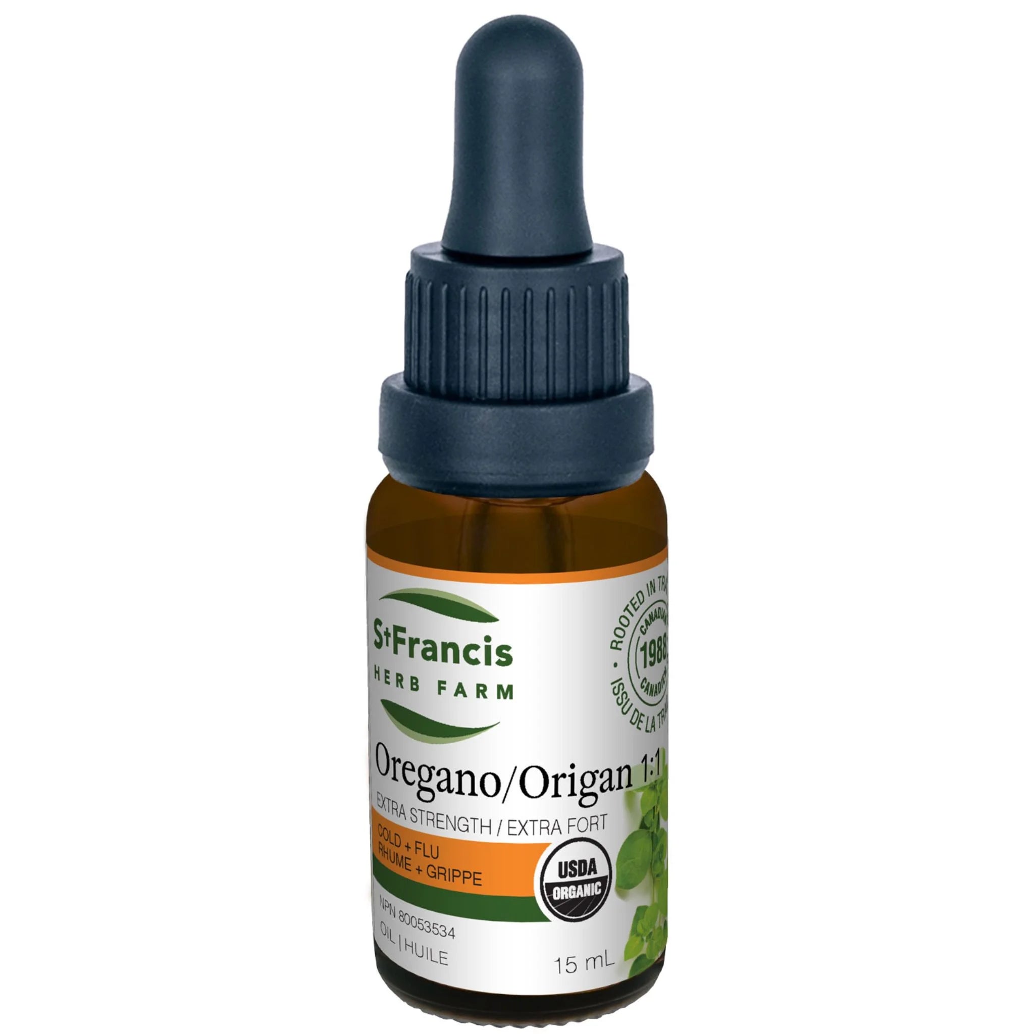 St. Francis Herb Farm Oregano Oil 1:1 15ml - Nature's Source Inc