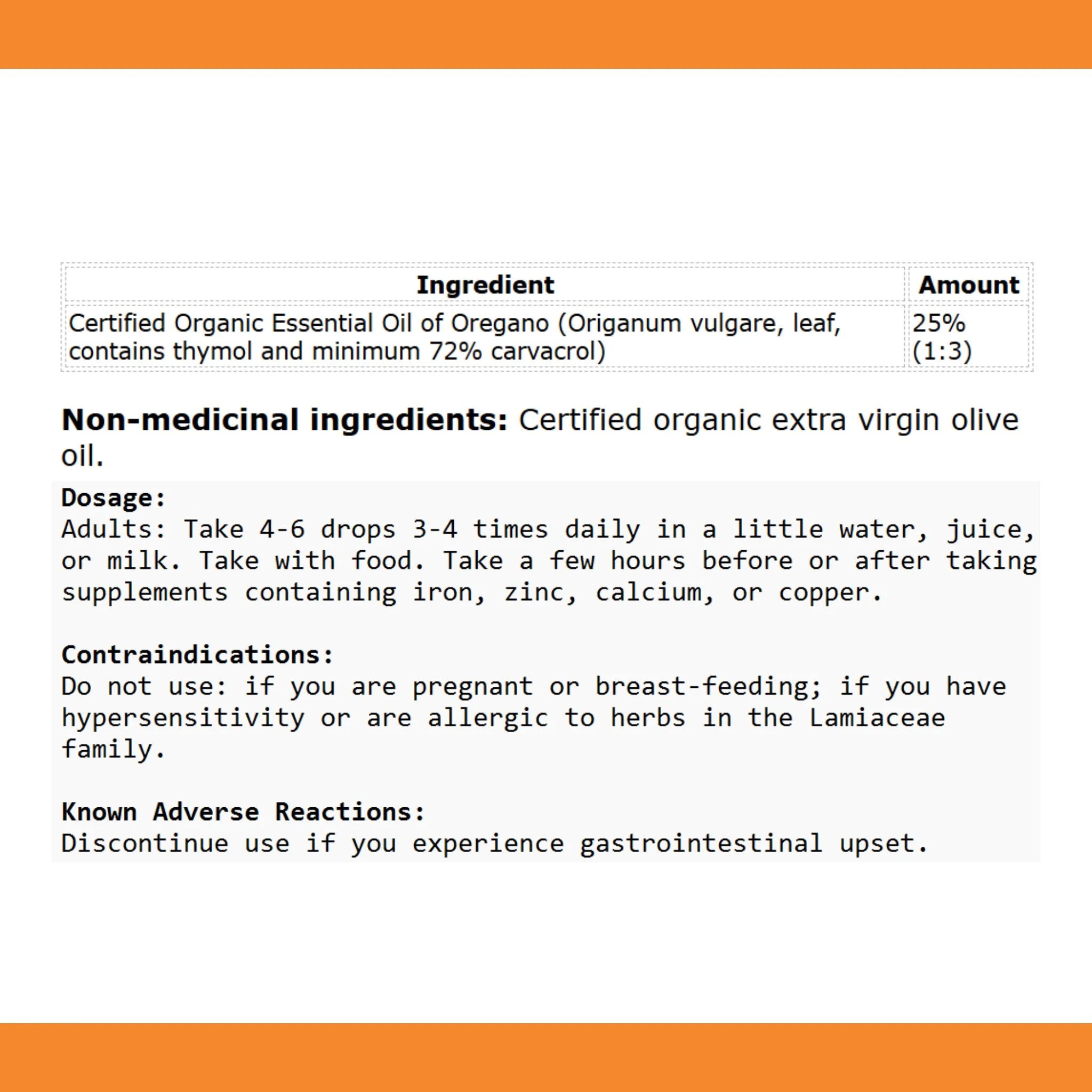 St. Francis Herb Farm Oreganum Plus 1:3 Oil 15ml - Nature's Source Inc