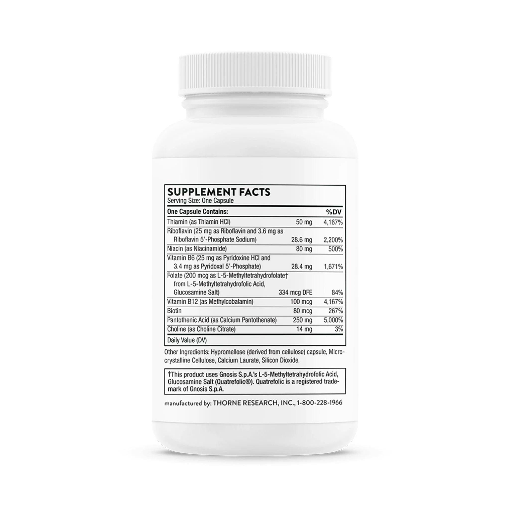 Thorne Stress B Complex - 60 Capsules - Nature's Source Inc