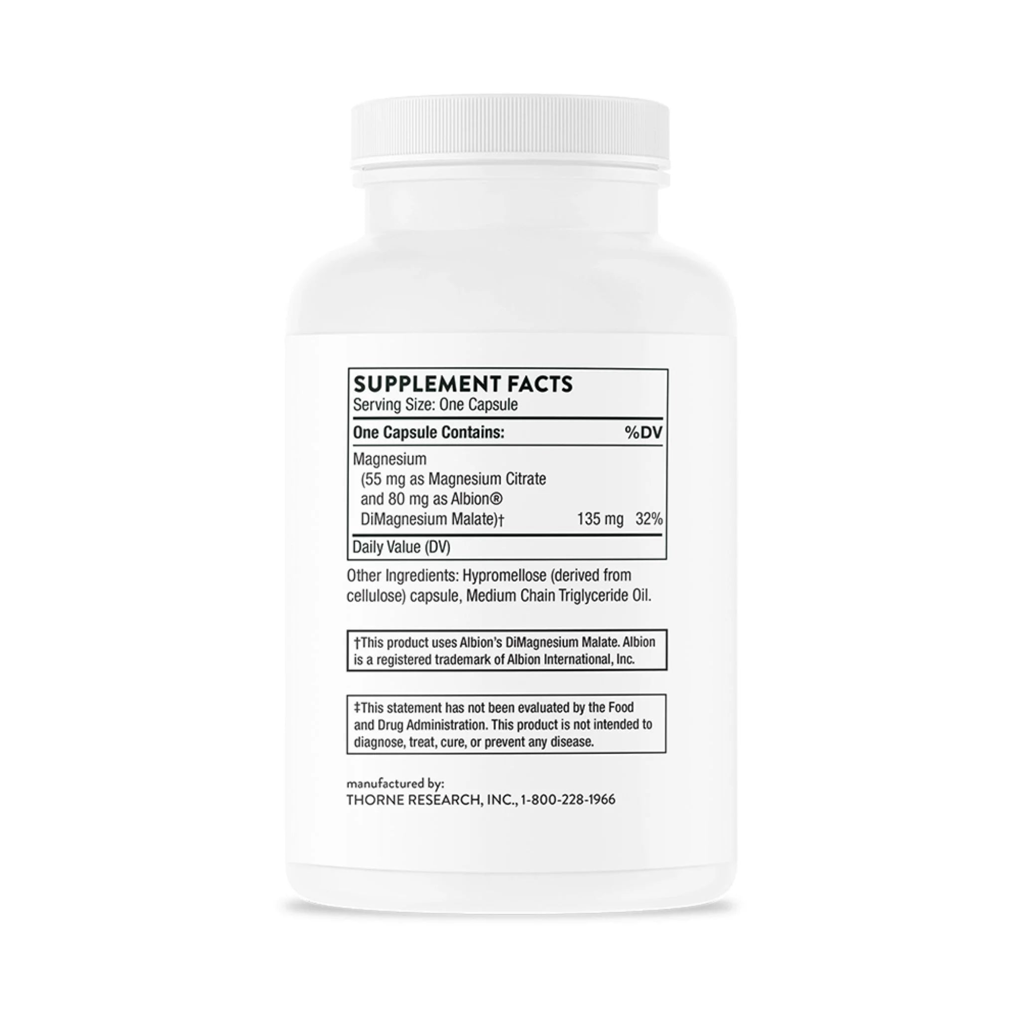 Thorne Magnesium Citramate 135mg 90 Veg-Caps