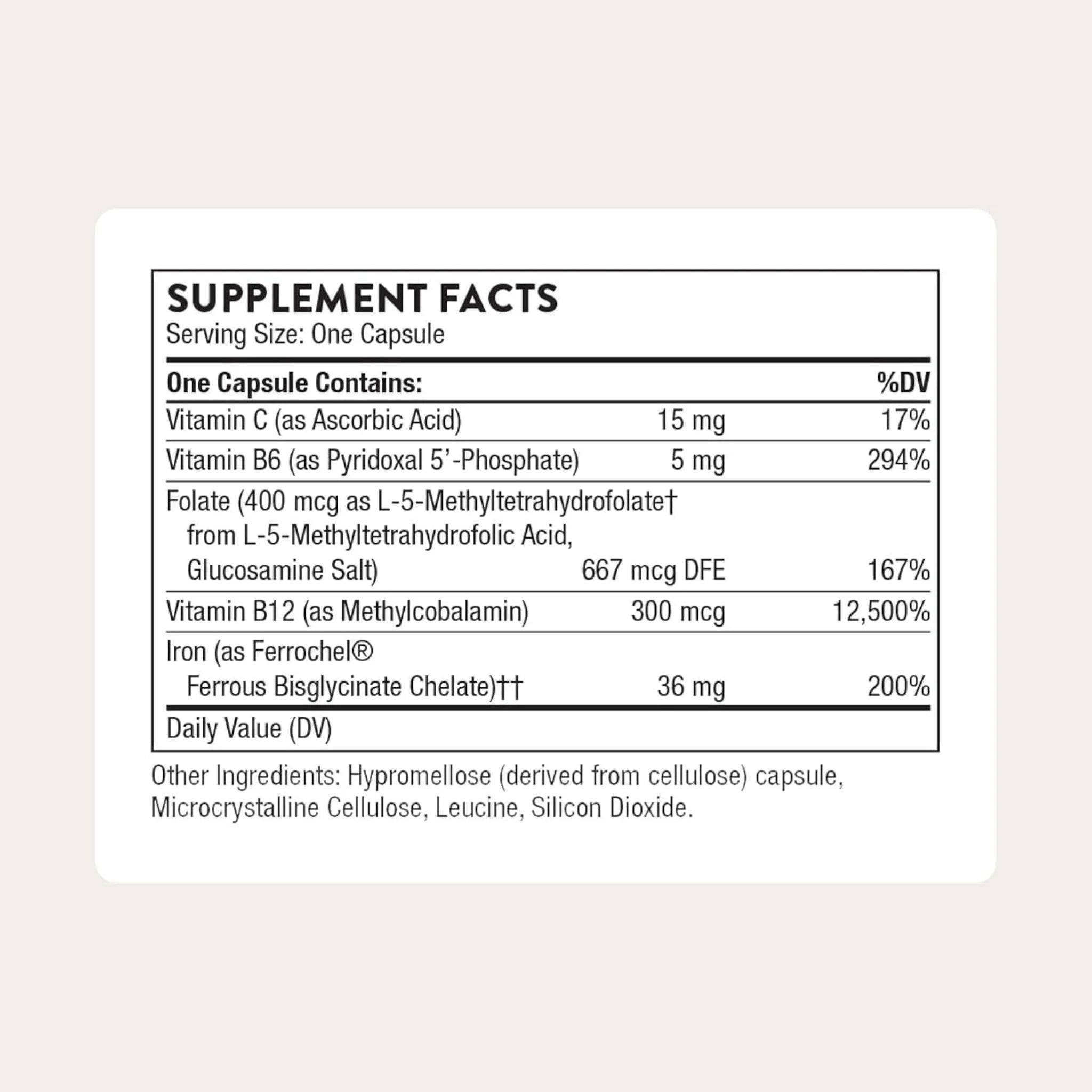 Thorne Ferrasorb - 60 Capsules - Nature's Source Inc