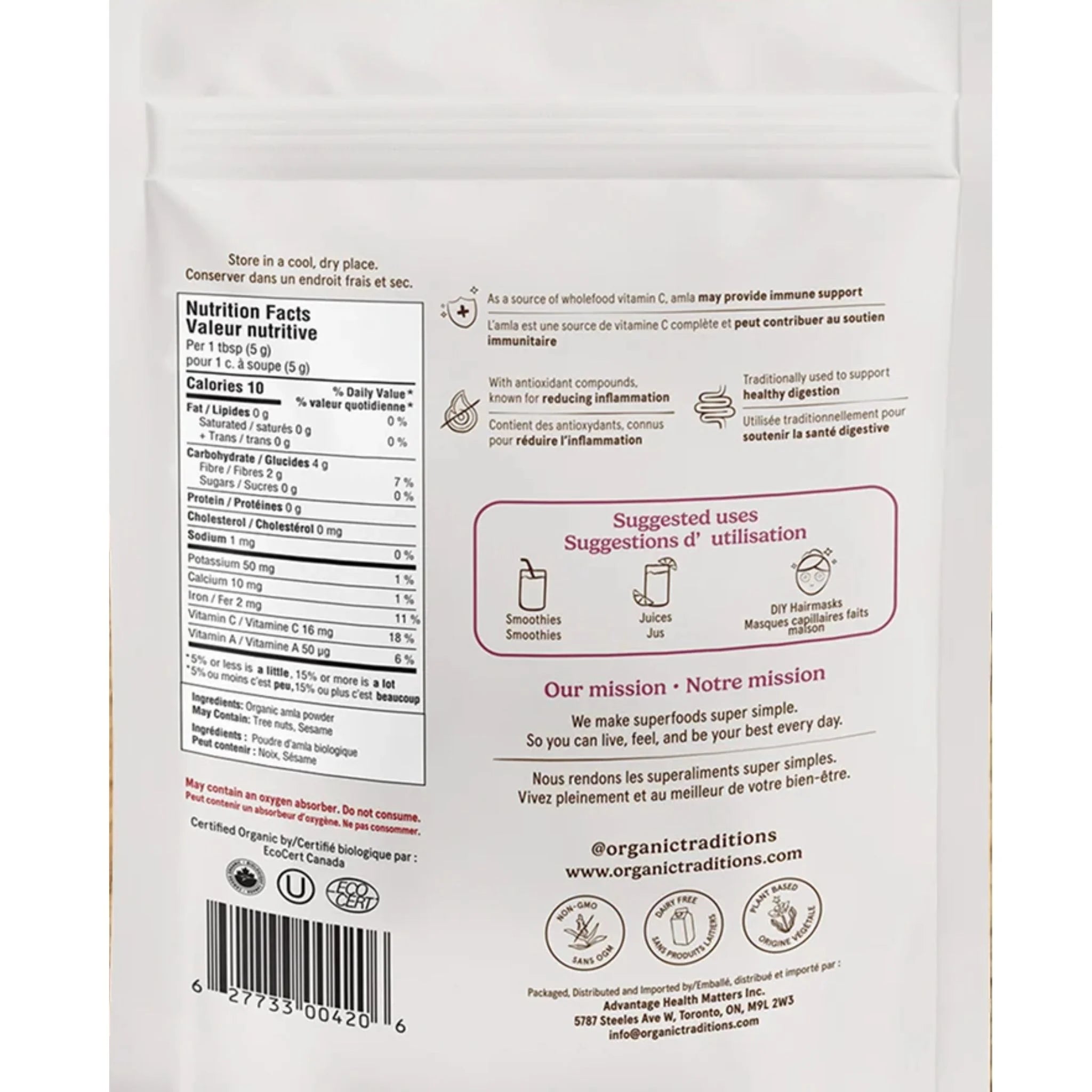 Organic Traditions Amla Powder - 200g