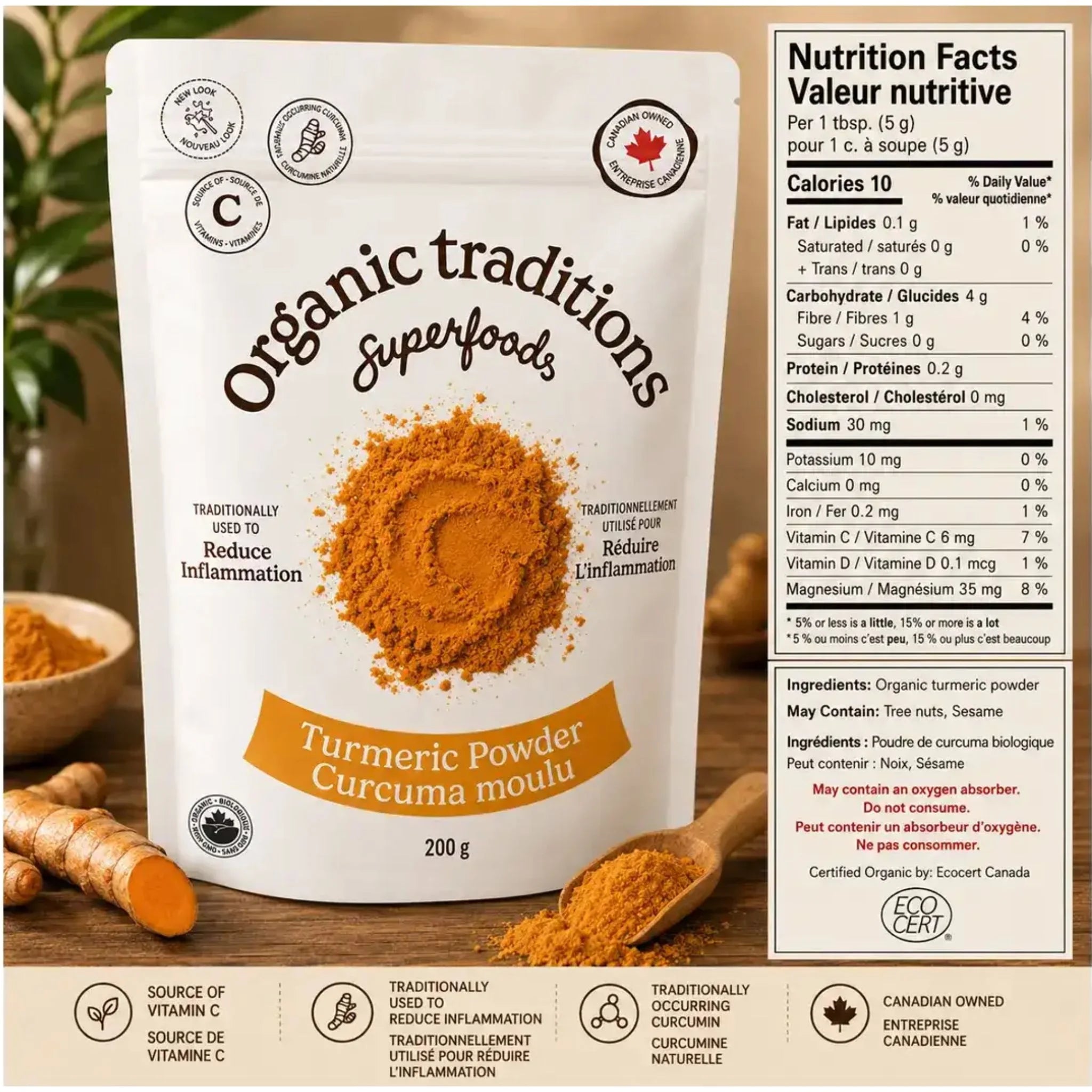 Organic Traditions Turmeric Powder - 200g