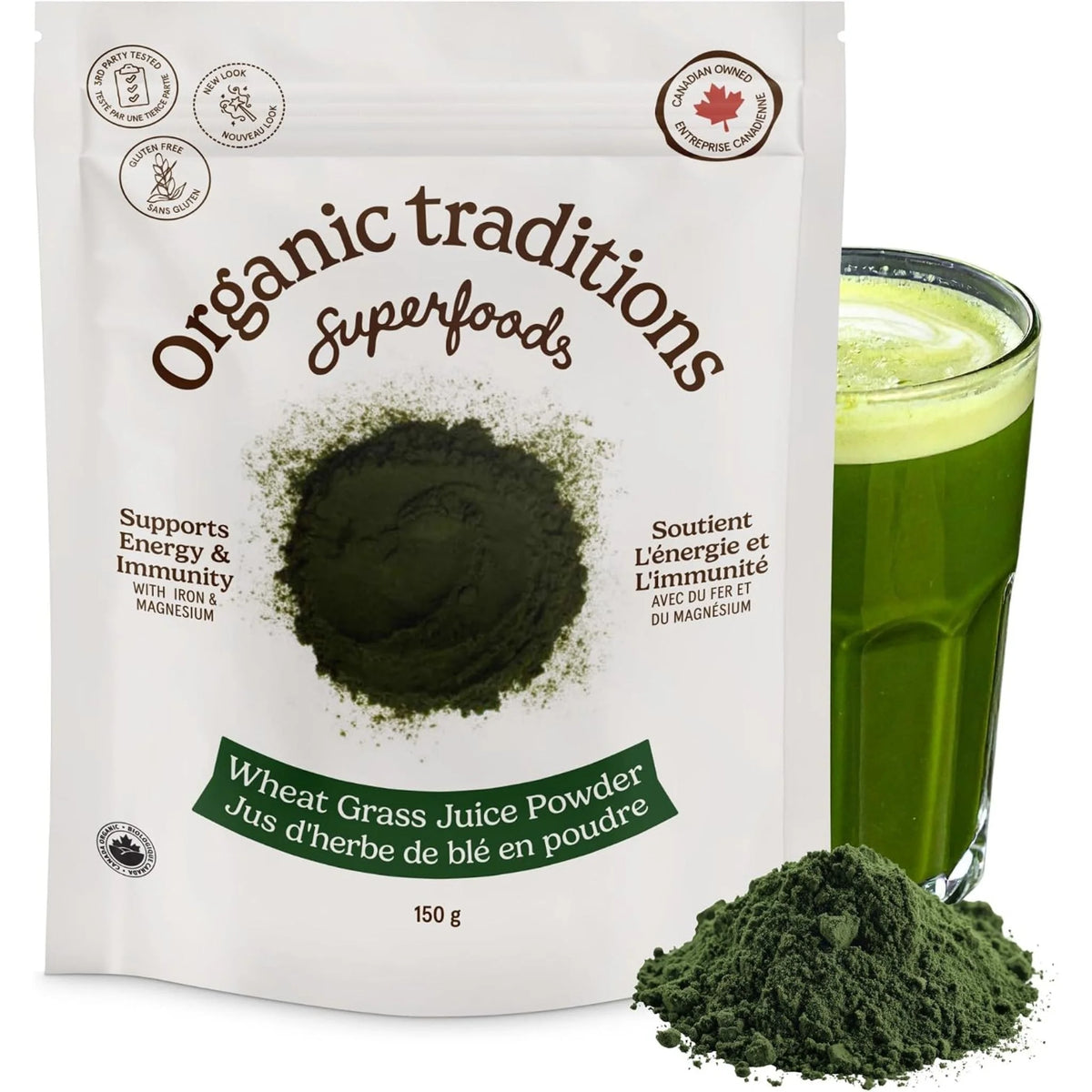 Organic Traditions Wheat Grass Juice Powder - 150g