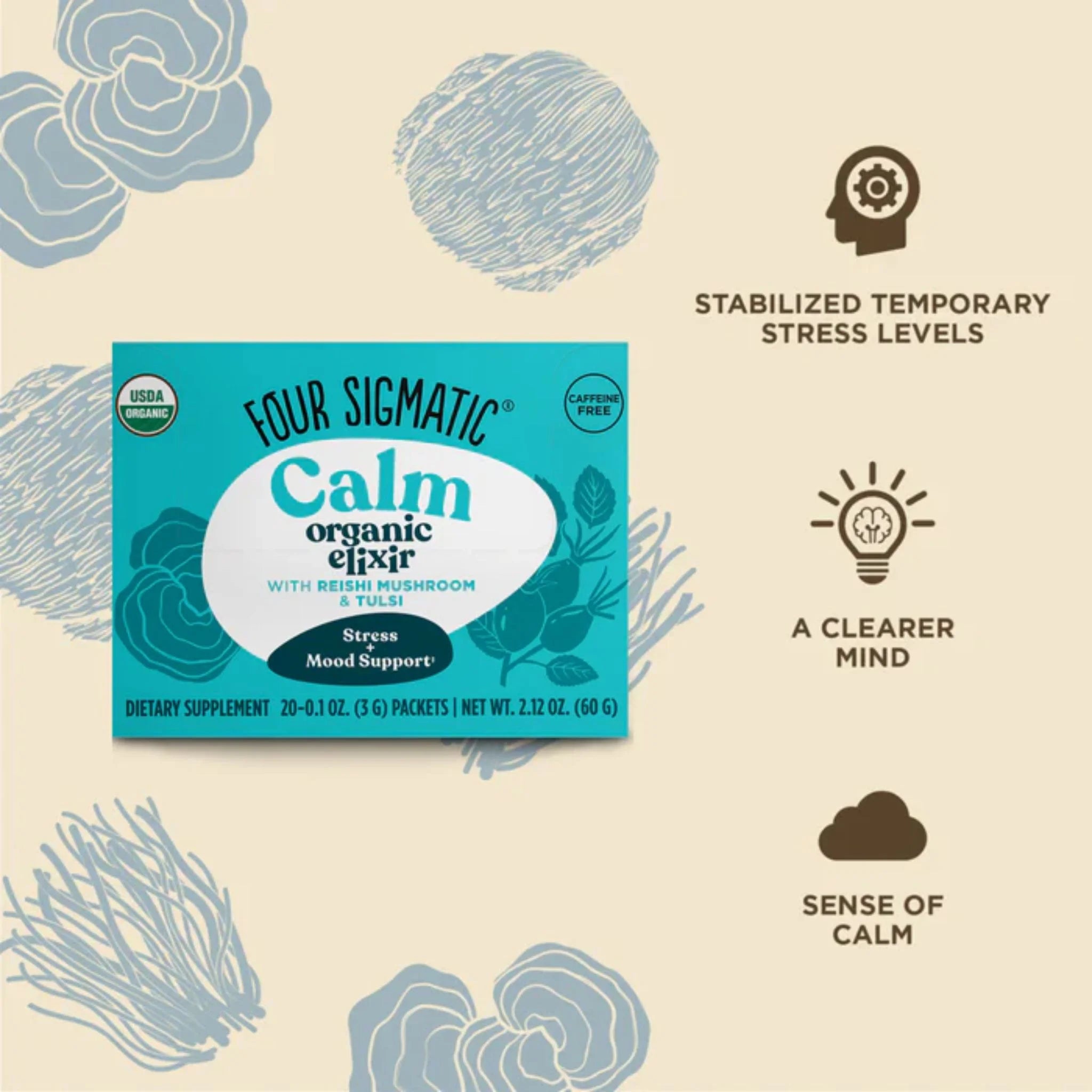 Four Sigmatic Organic Calm Elixir with Reishi 20 Sachets