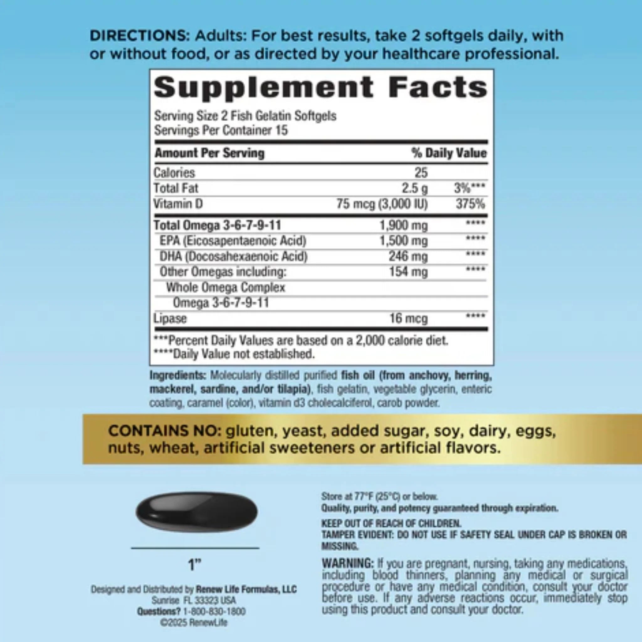 Renew Life Norwegian Gold Super Critical Omega 30 Softgels - Nature's Source Inc