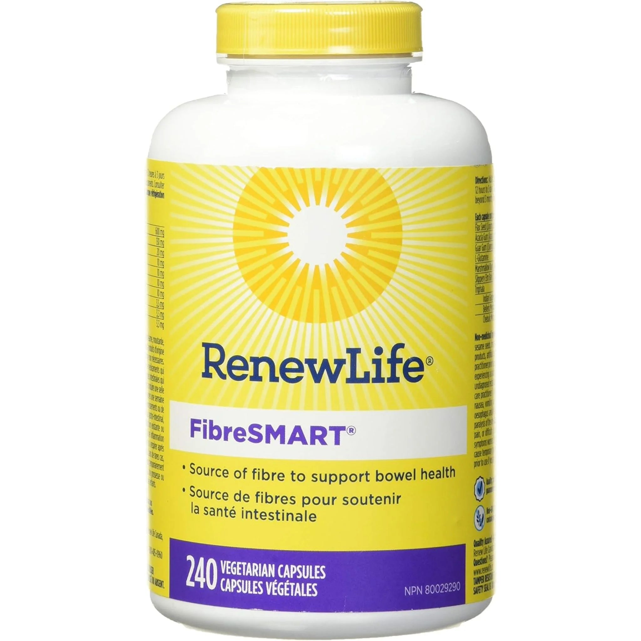 Renew Life FibreSMART (Digestive Support) 240 Veg-Caps - Nature's Source Inc