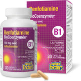 Natural Factors Biocoenzymated Benfotiamine B1 30c